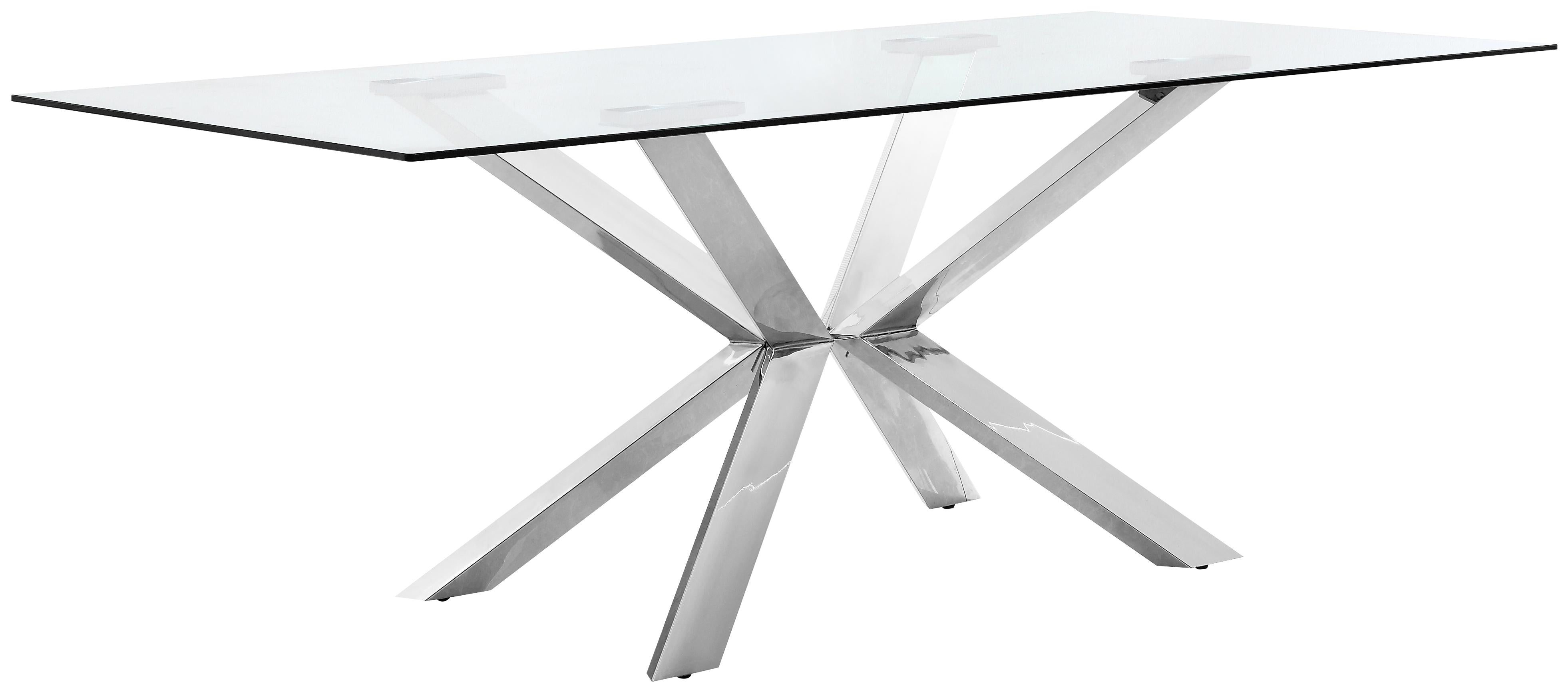 Juno Chrome Dining Table - Luxury Home Furniture (MI)