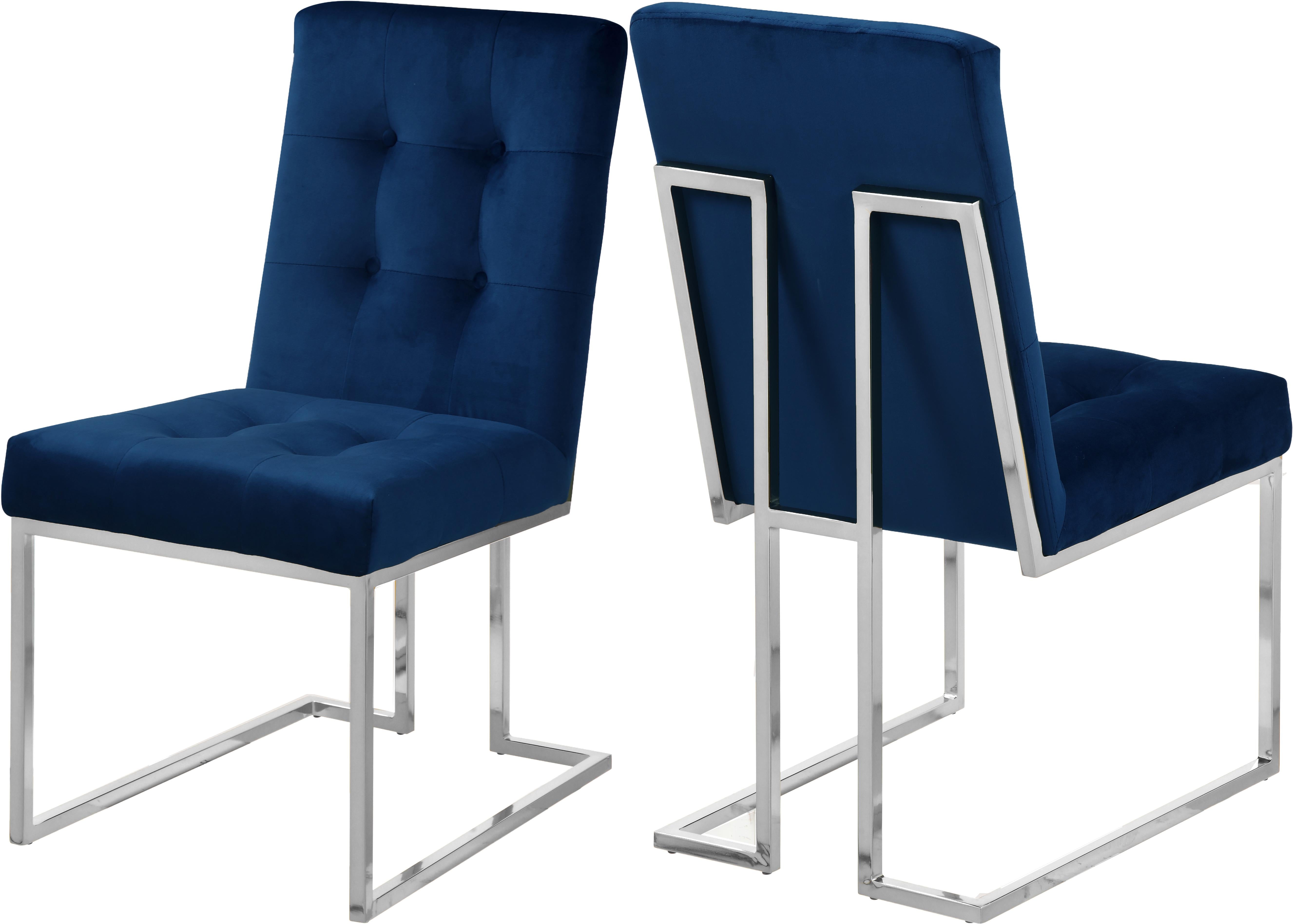 Alexis Navy Velvet Dining Chair - Luxury Home Furniture (MI)