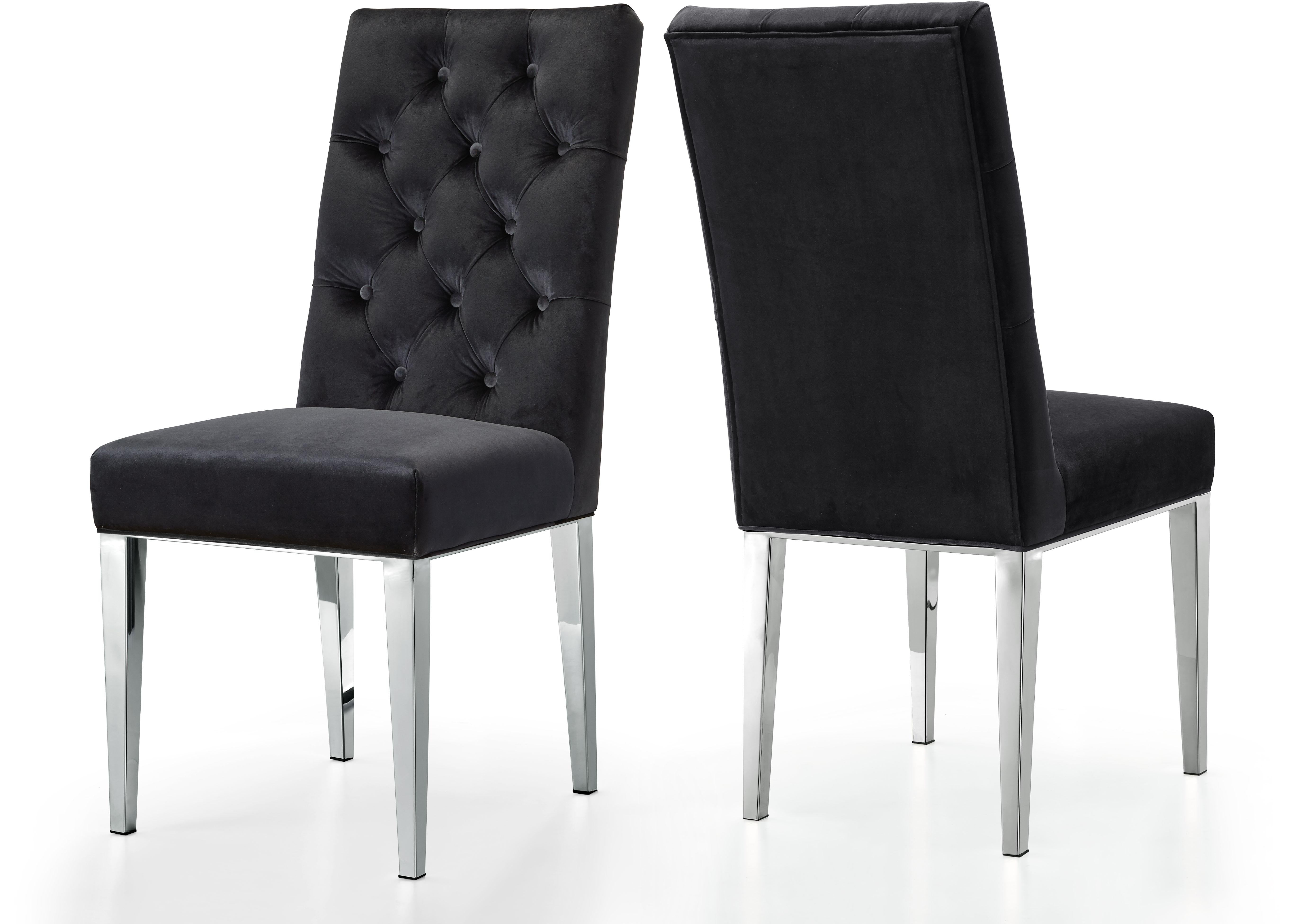 Juno Black Velvet Dining Chair - Luxury Home Furniture (MI)