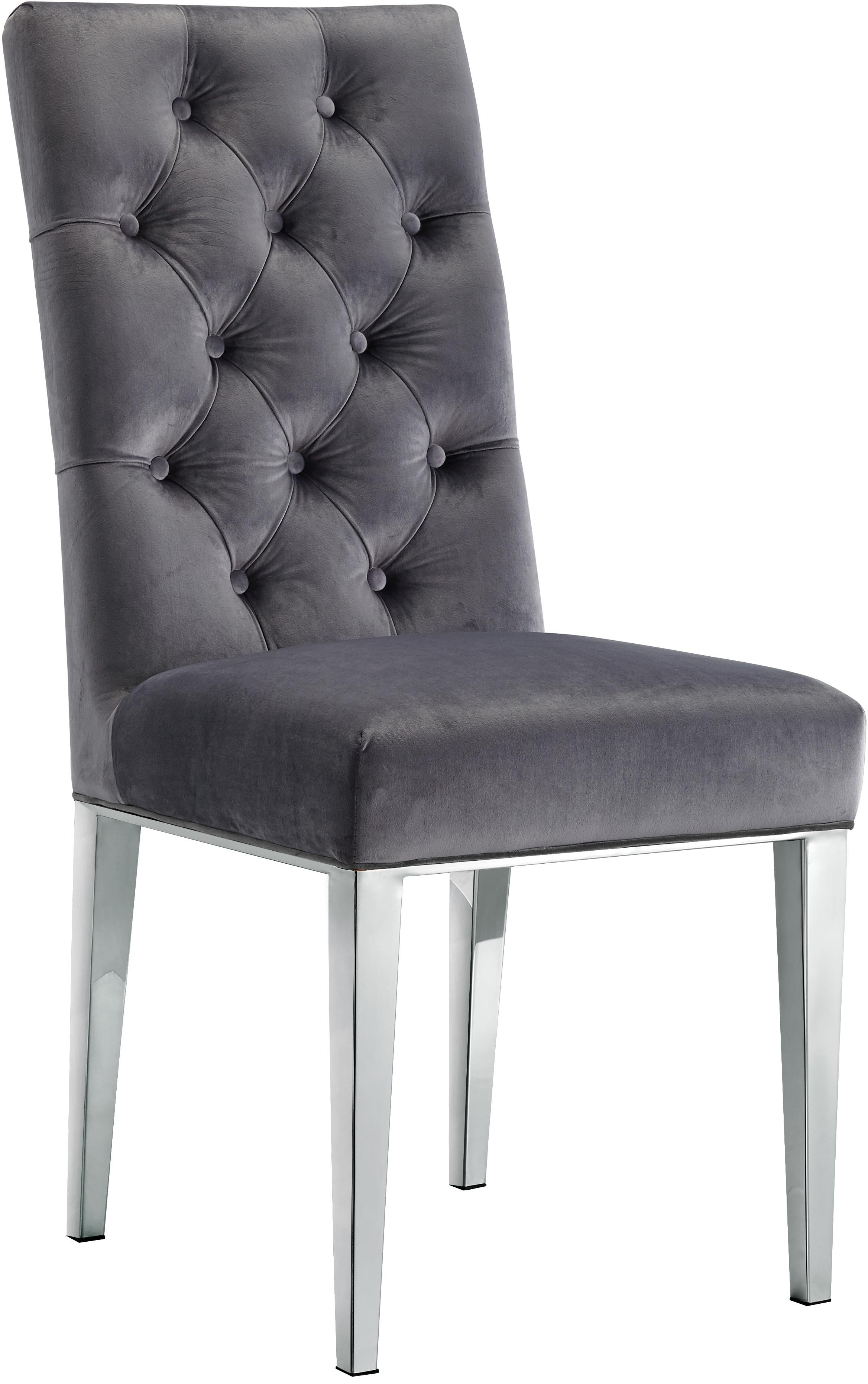 Juno Grey Velvet Dining Chair - Luxury Home Furniture (MI)