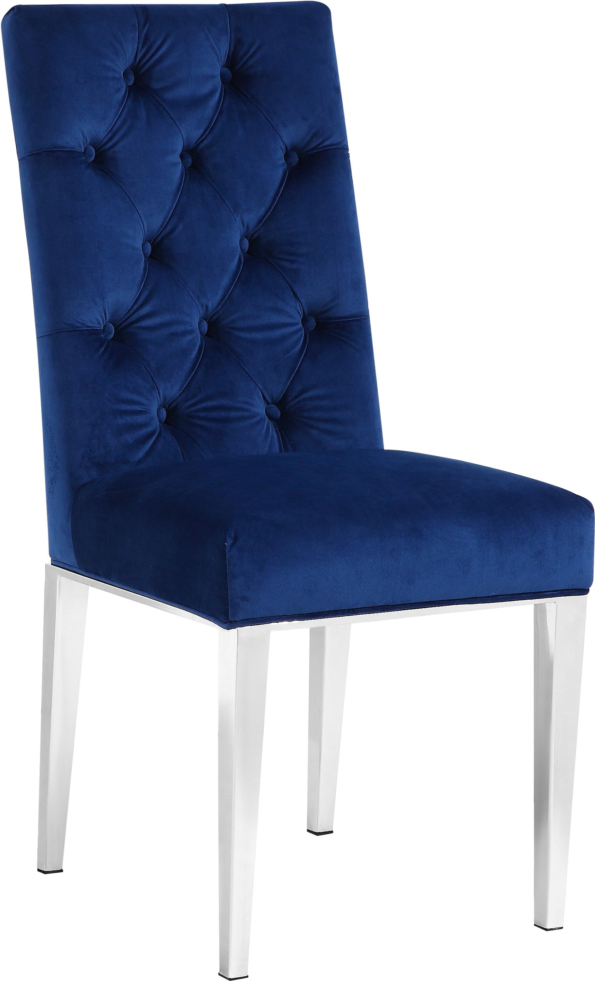 Juno Navy Velvet Dining Chair - Luxury Home Furniture (MI)