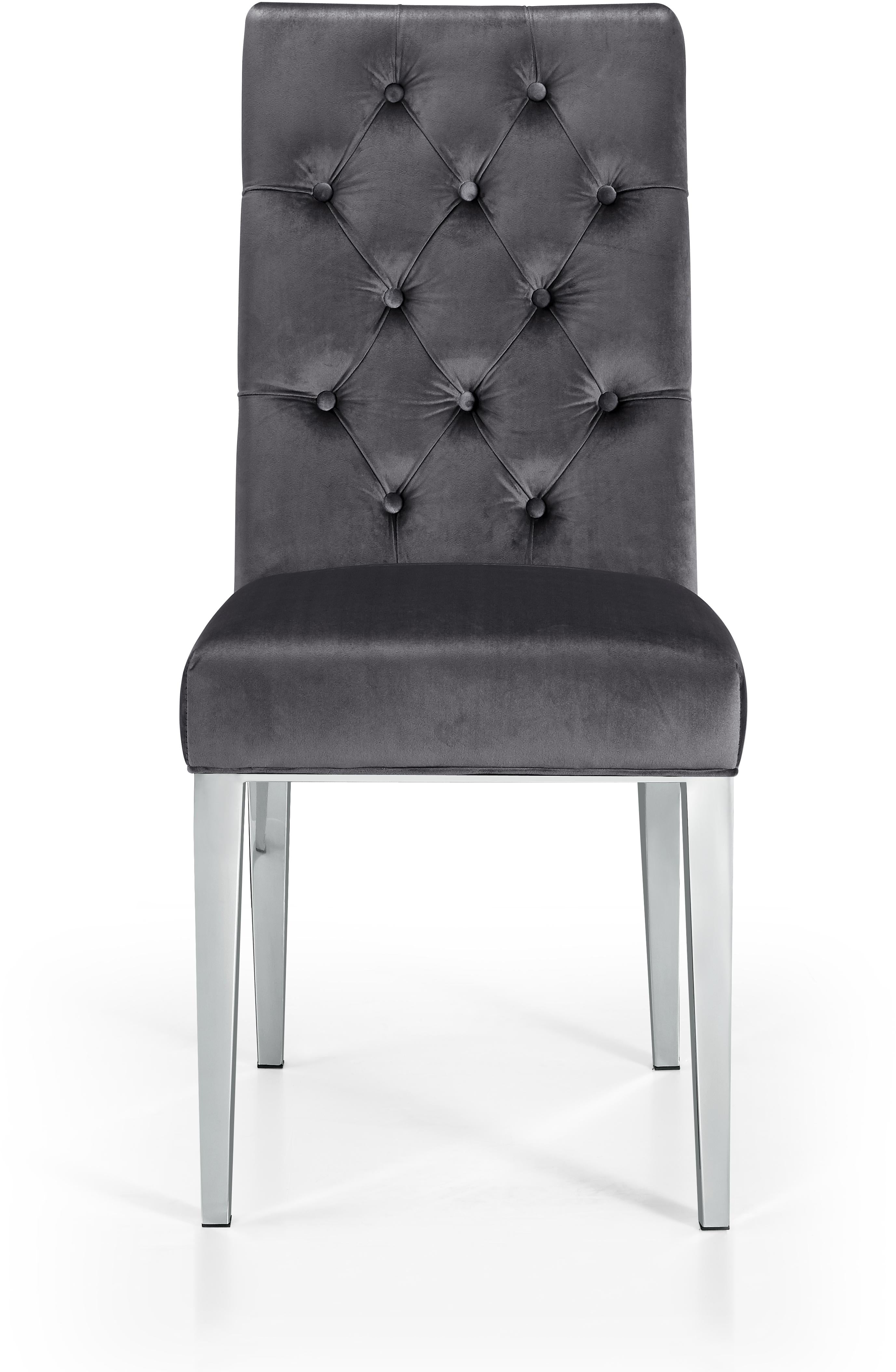 Juno Grey Velvet Dining Chair - Luxury Home Furniture (MI)
