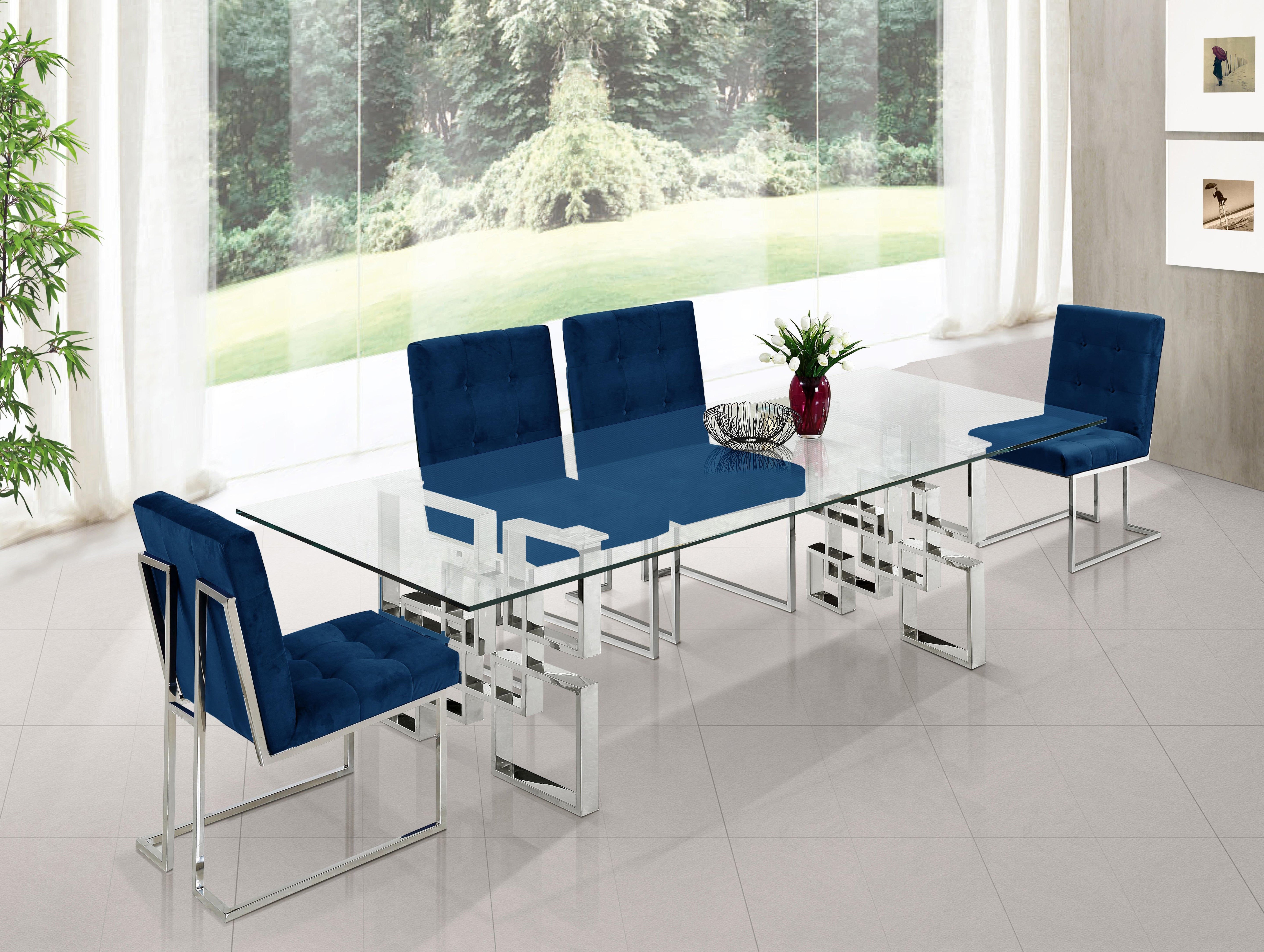 Alexis Navy Velvet Dining Chair - Luxury Home Furniture (MI)