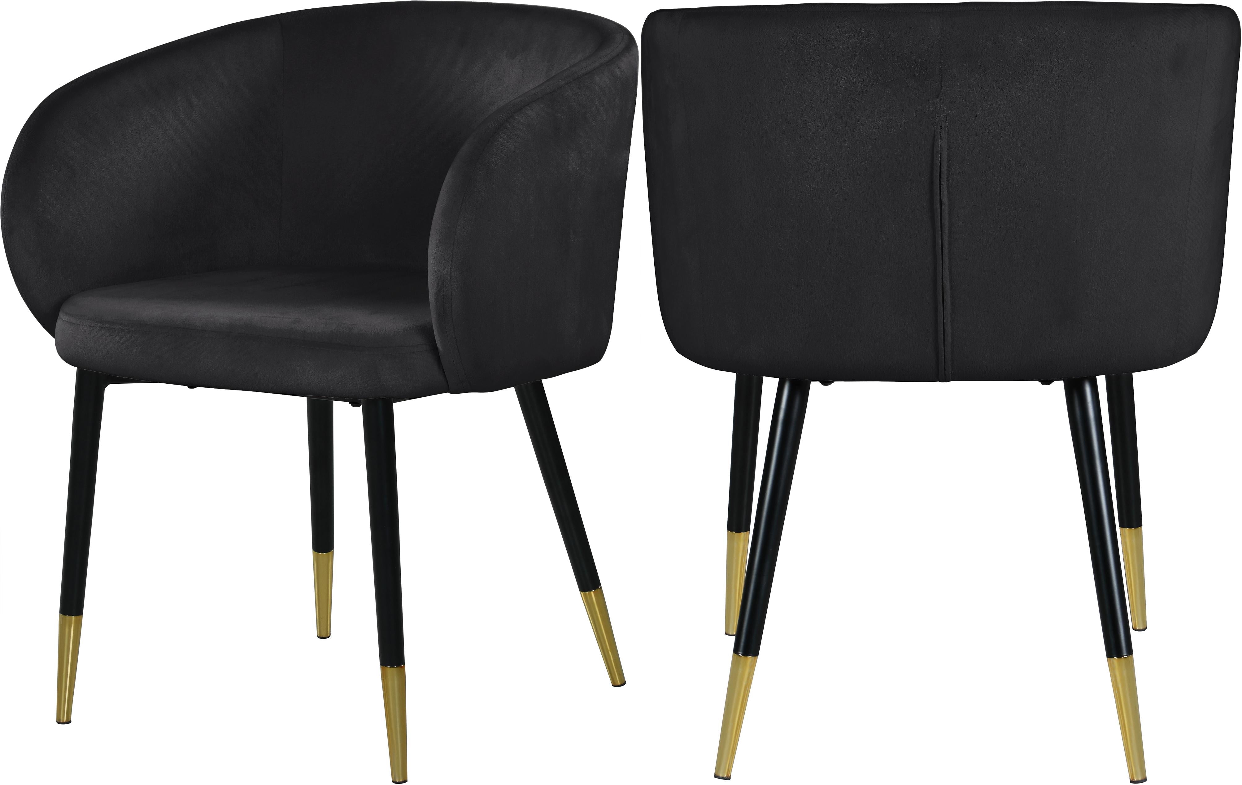 Louise Black Velvet Dining Chair - Luxury Home Furniture (MI)