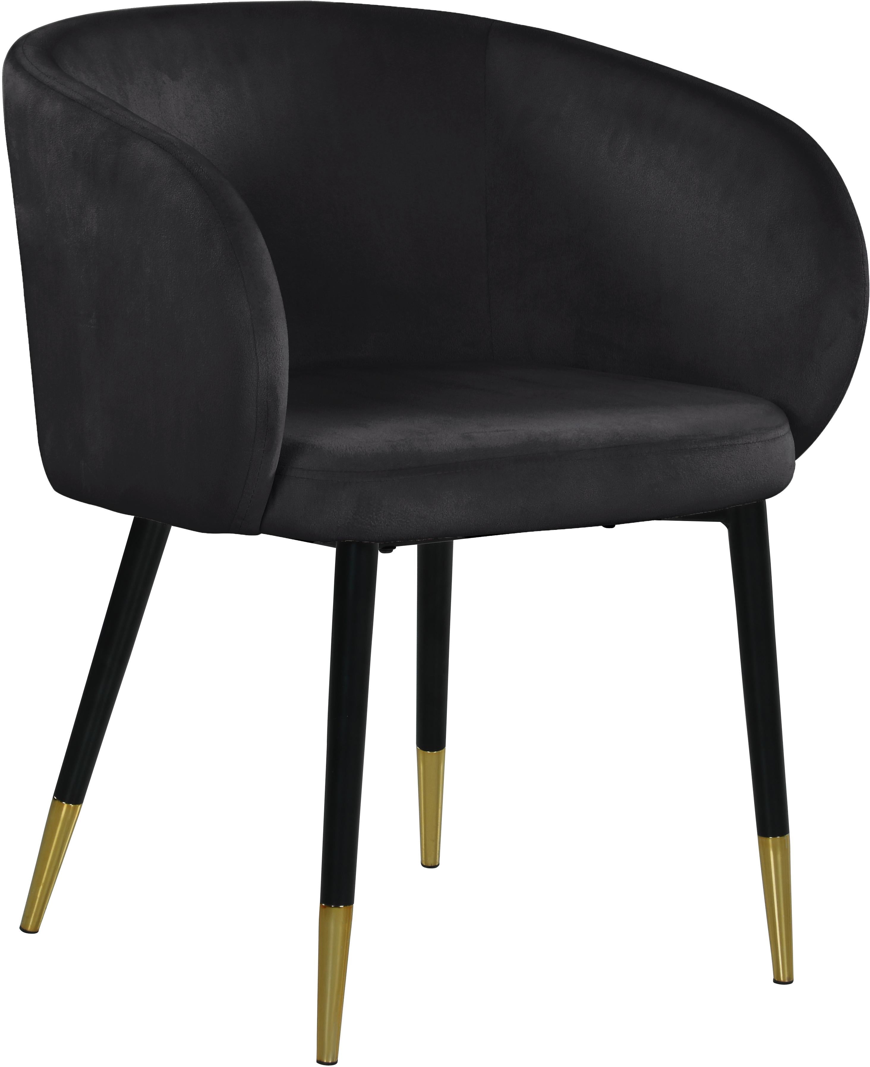 Louise Black Velvet Dining Chair - Luxury Home Furniture (MI)