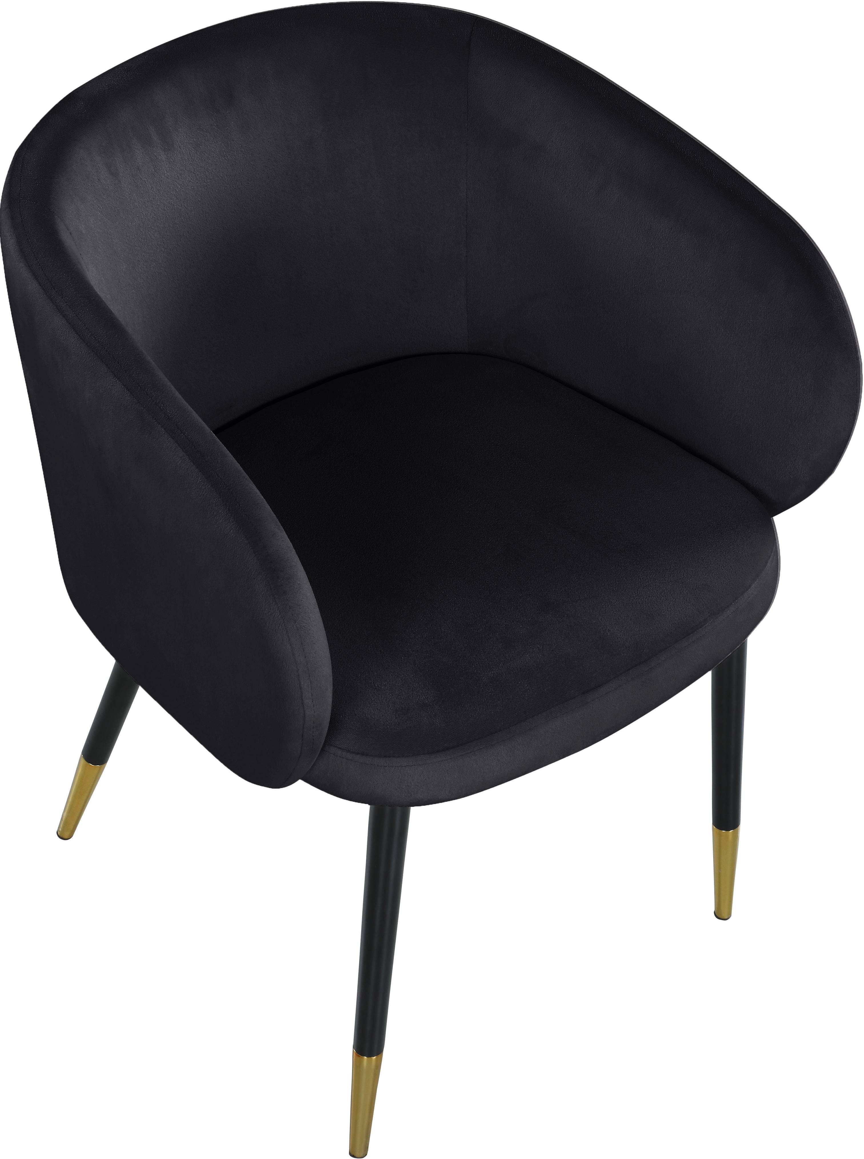Louise Black Velvet Dining Chair - Luxury Home Furniture (MI)