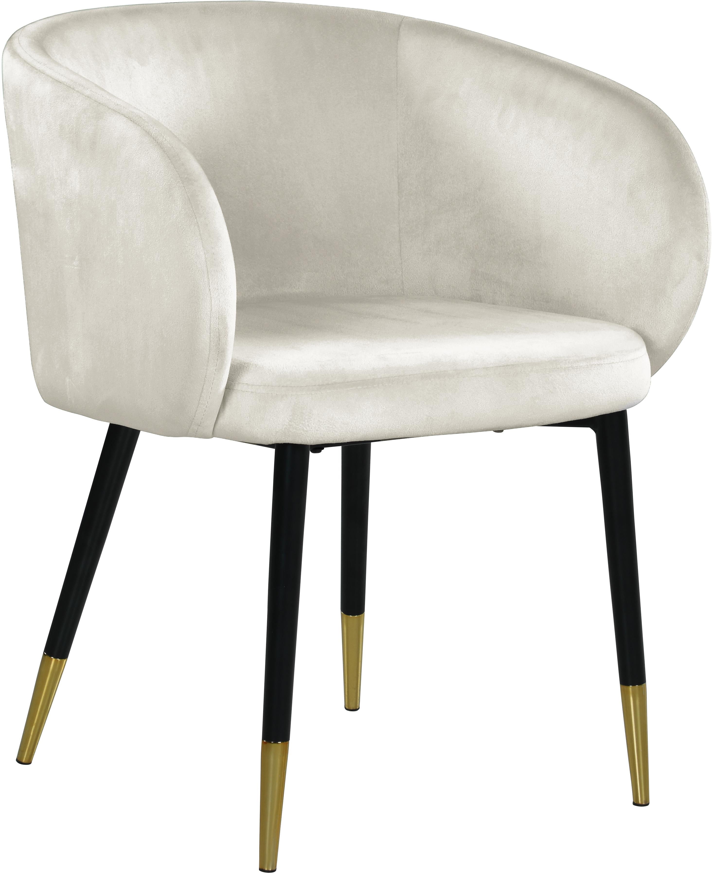 Louise Cream Velvet Dining Chair - Luxury Home Furniture (MI)