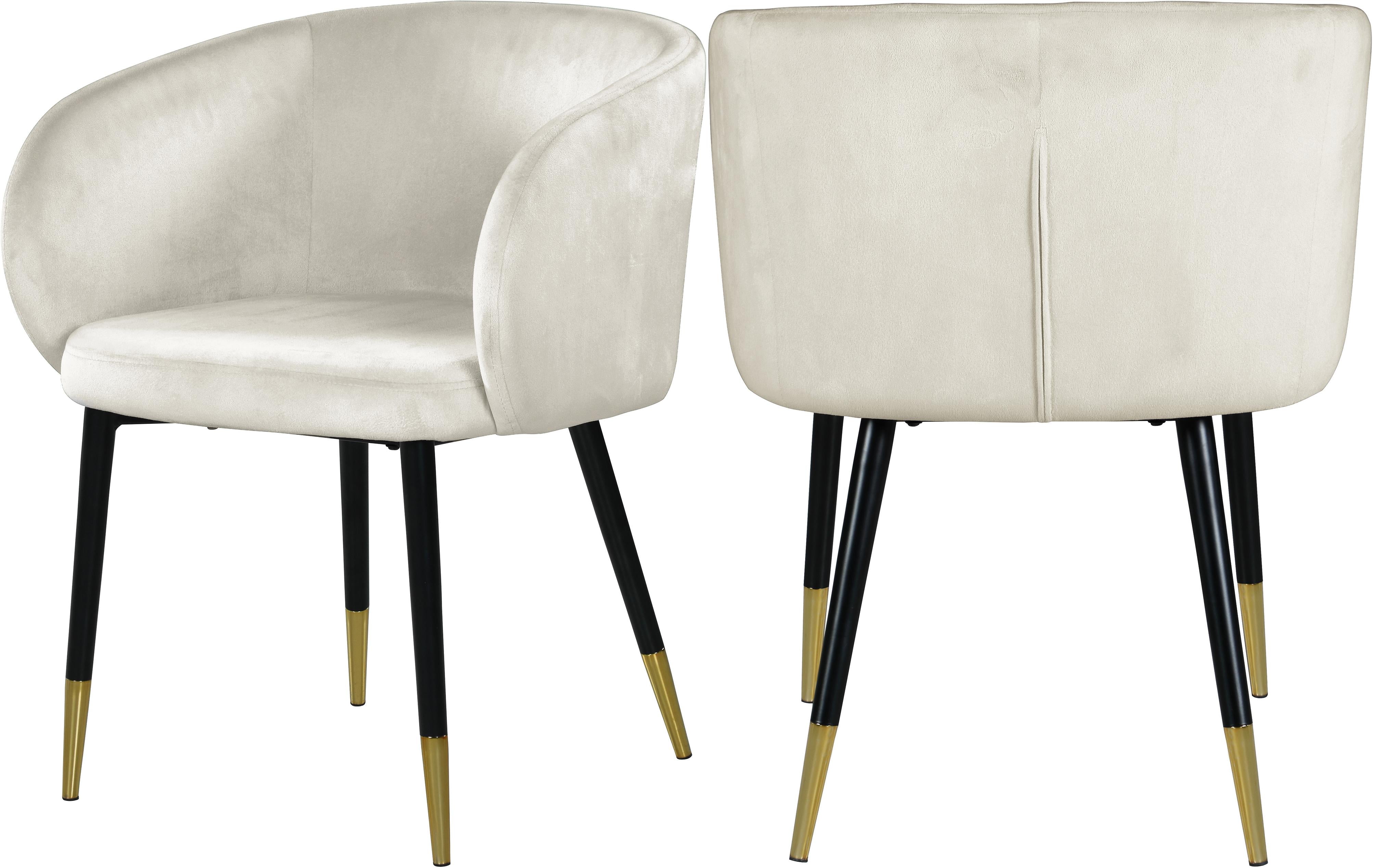 Louise Cream Velvet Dining Chair - Luxury Home Furniture (MI)