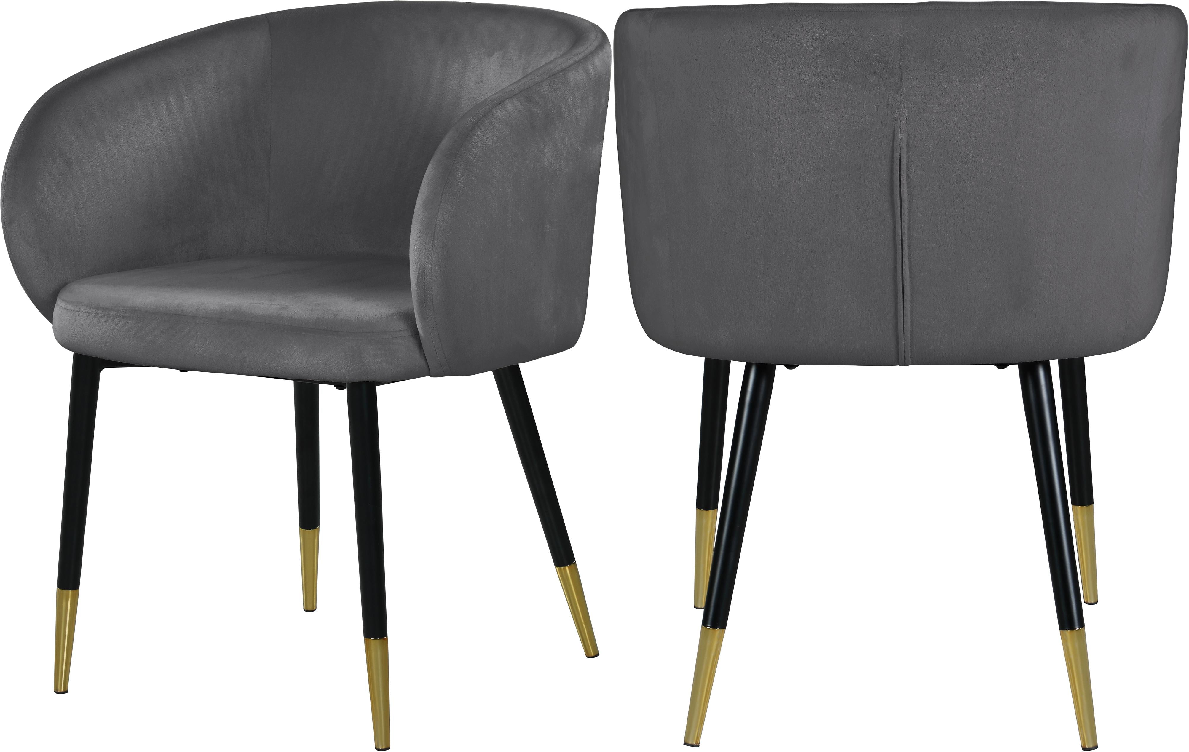 Louise Grey Velvet Dining Chair - Luxury Home Furniture (MI)