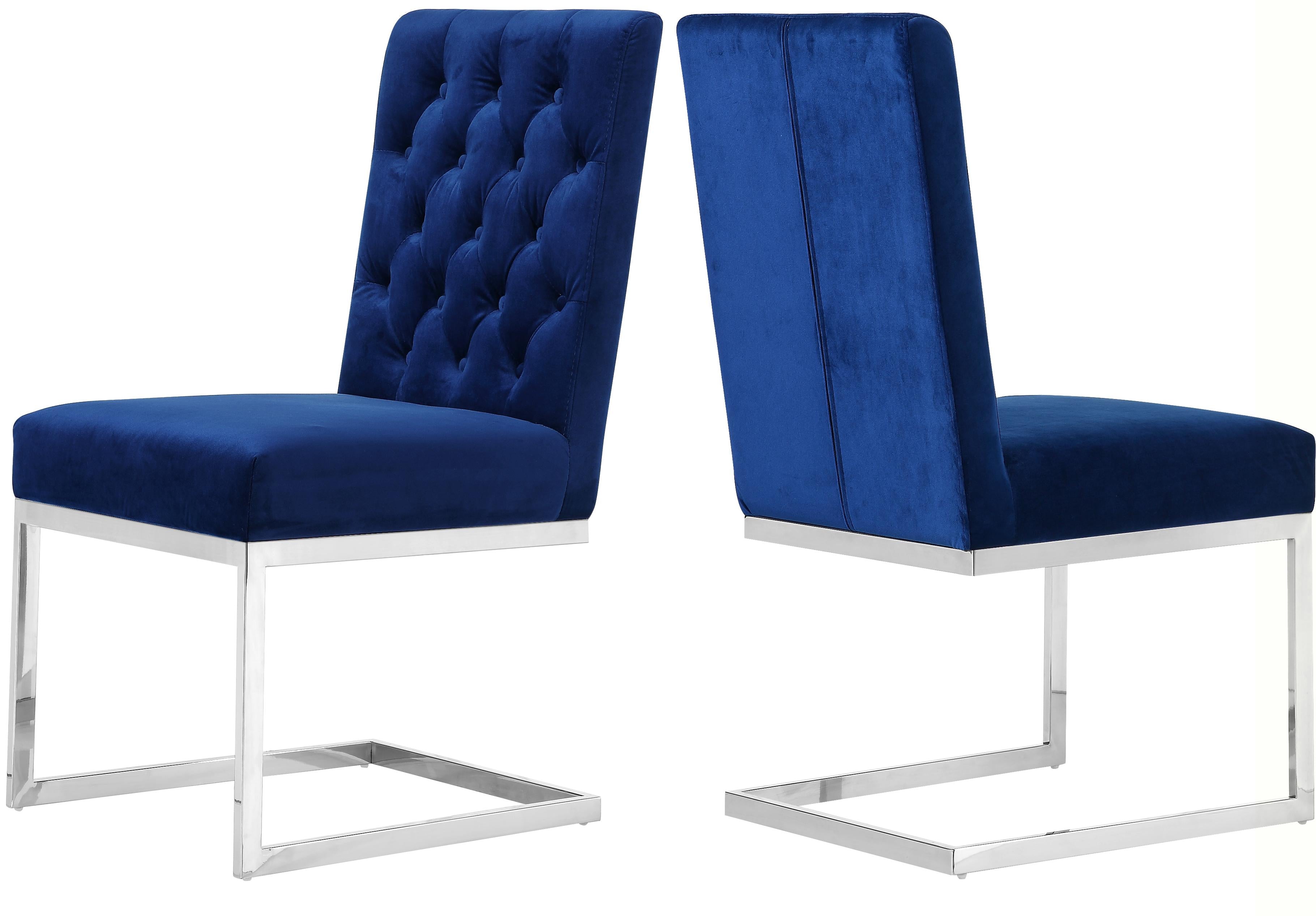 Carlton Navy Velvet Dining Chair - Luxury Home Furniture (MI)