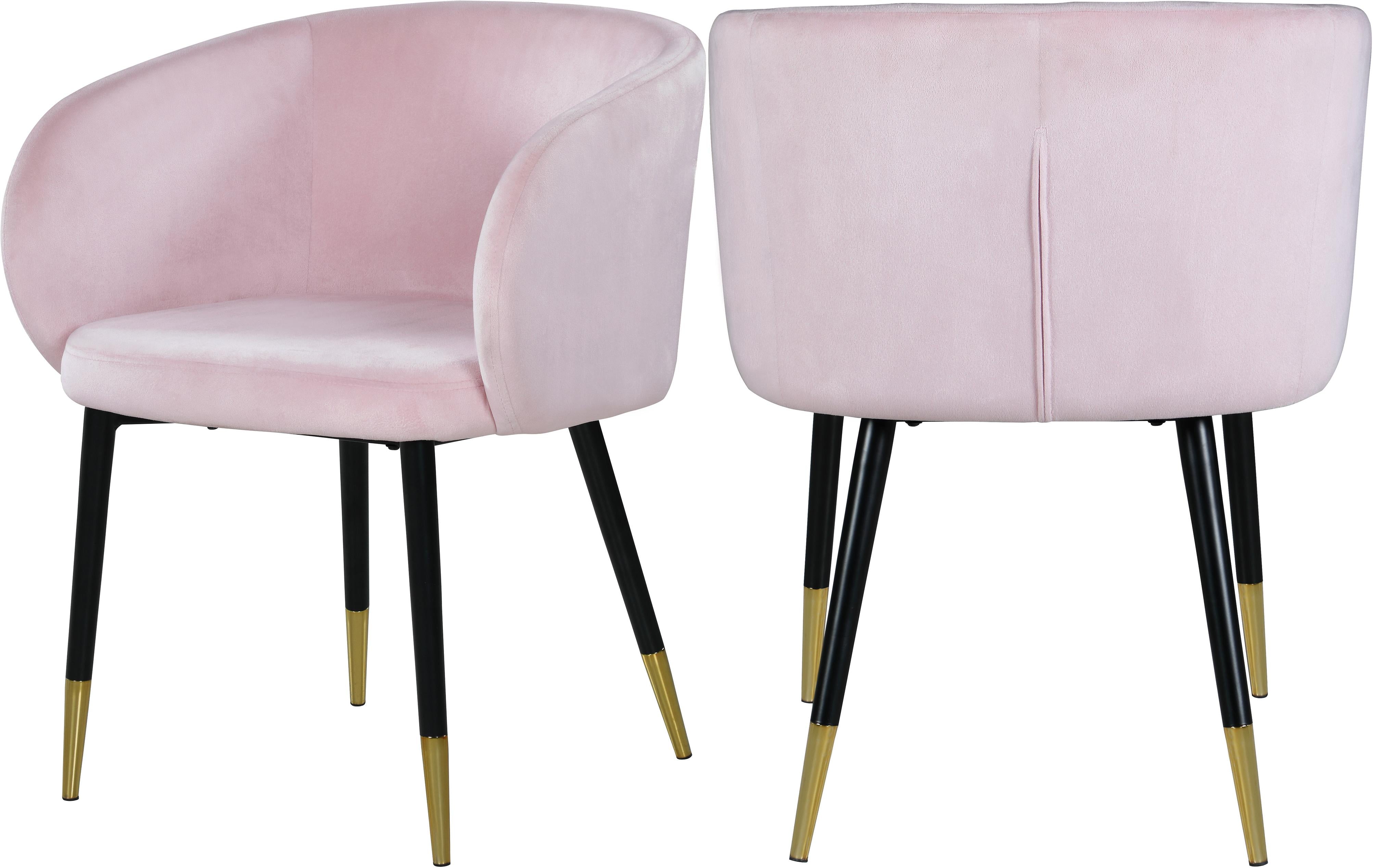 Louise Pink Velvet Dining Chair - Luxury Home Furniture (MI)