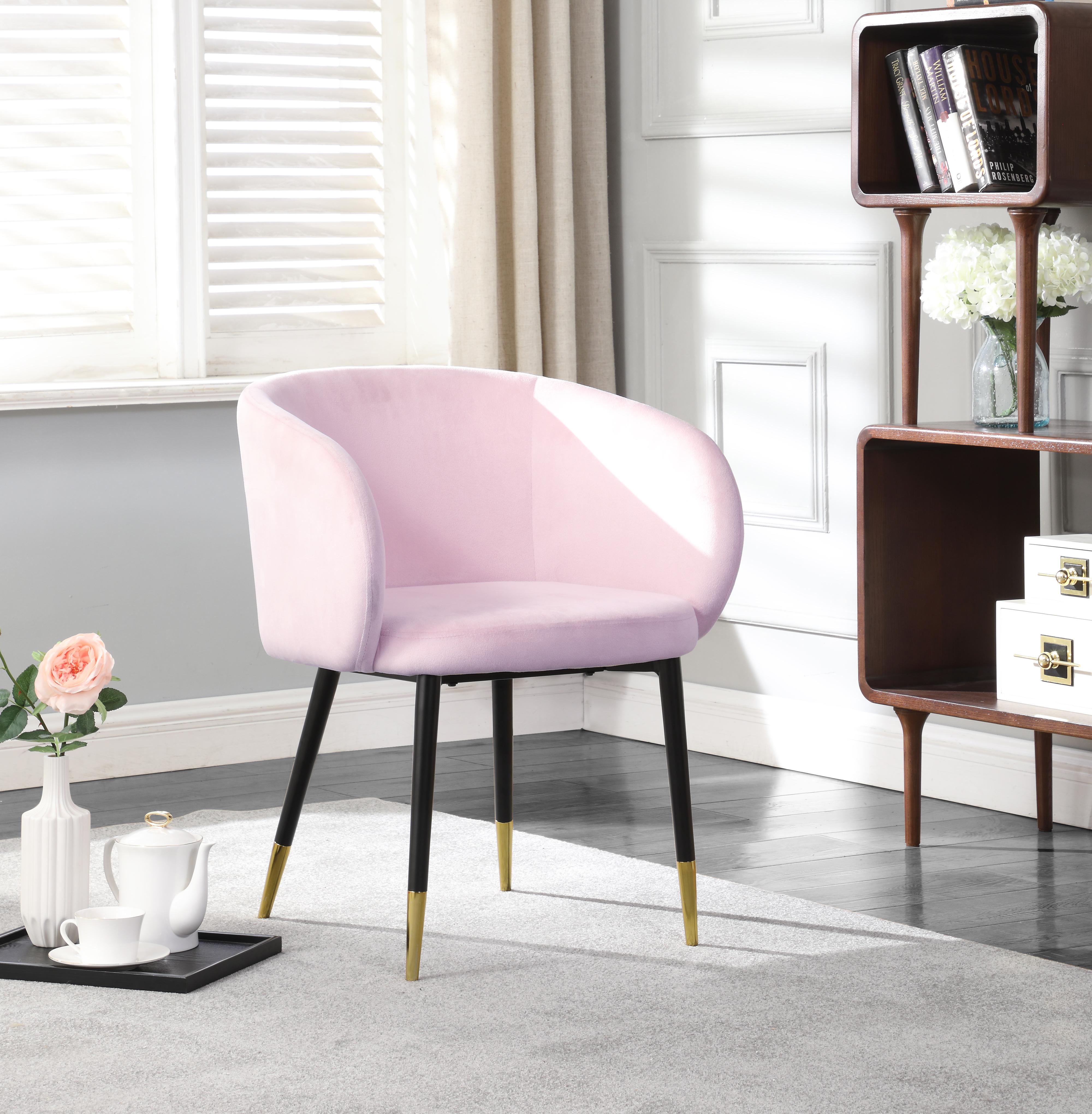 Louise Pink Velvet Dining Chair - Luxury Home Furniture (MI)