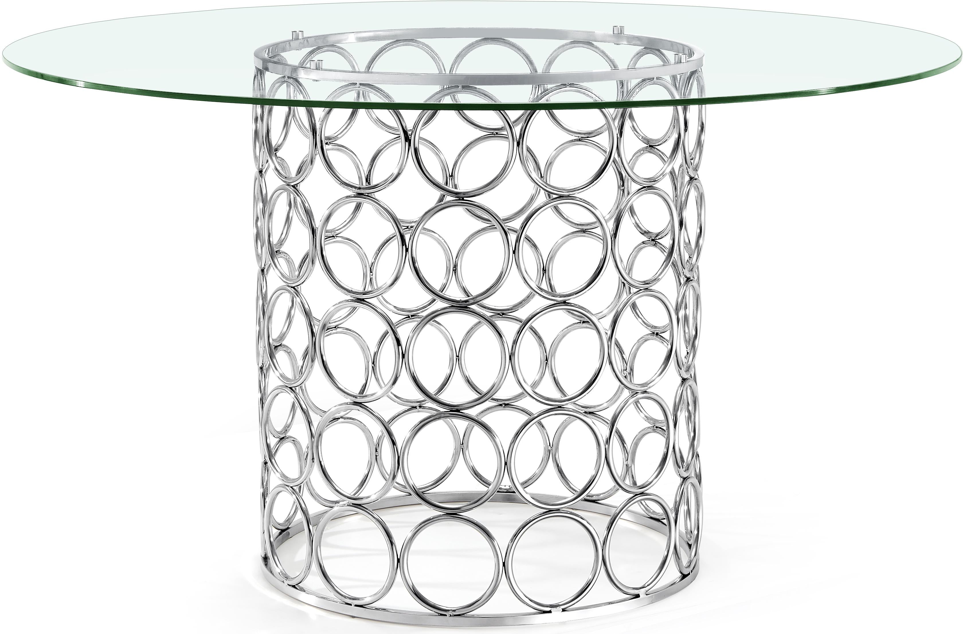 Opal Chrome Dining Table