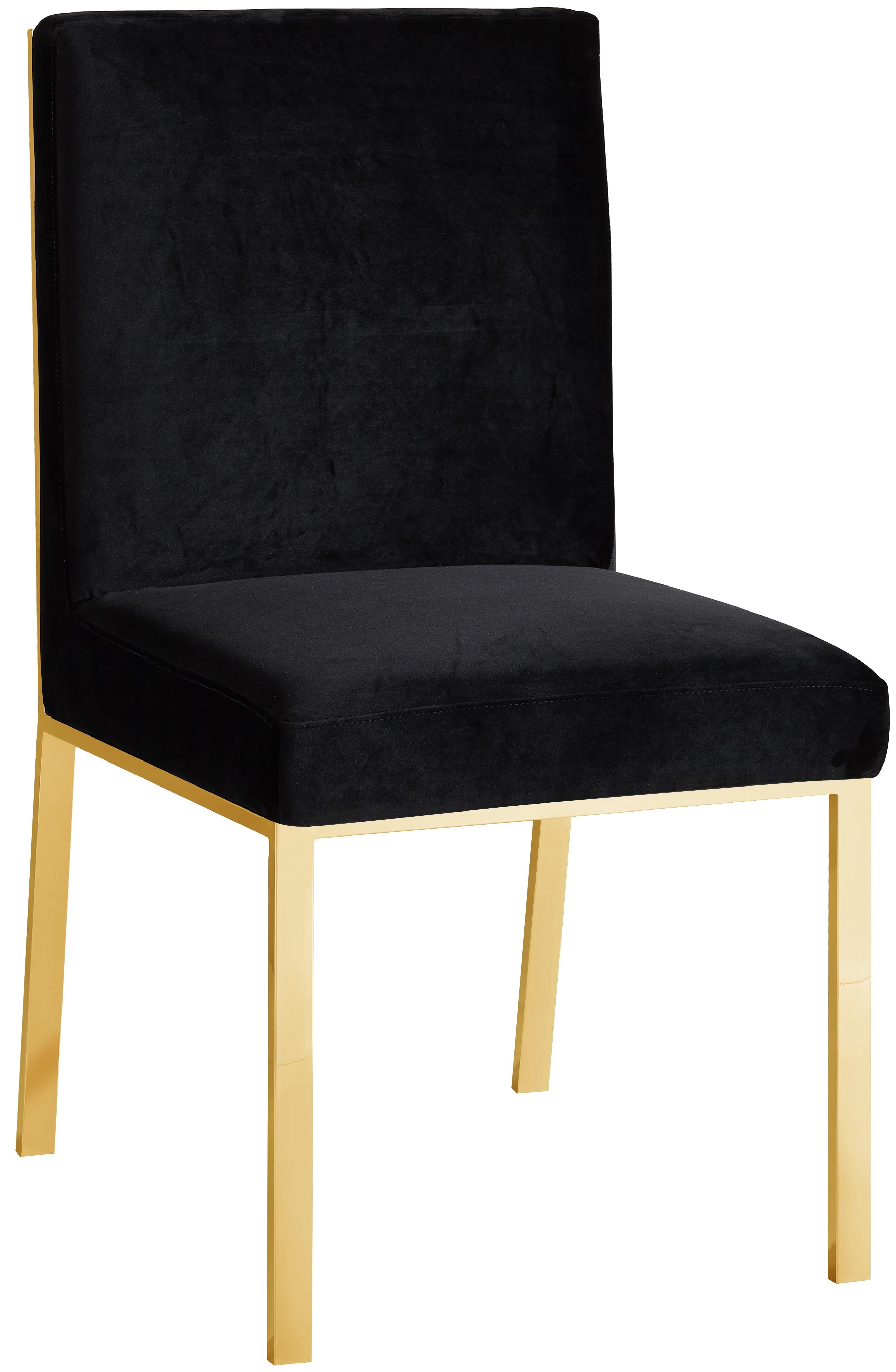 Opal Black Velvet Dining Chair - Luxury Home Furniture (MI)