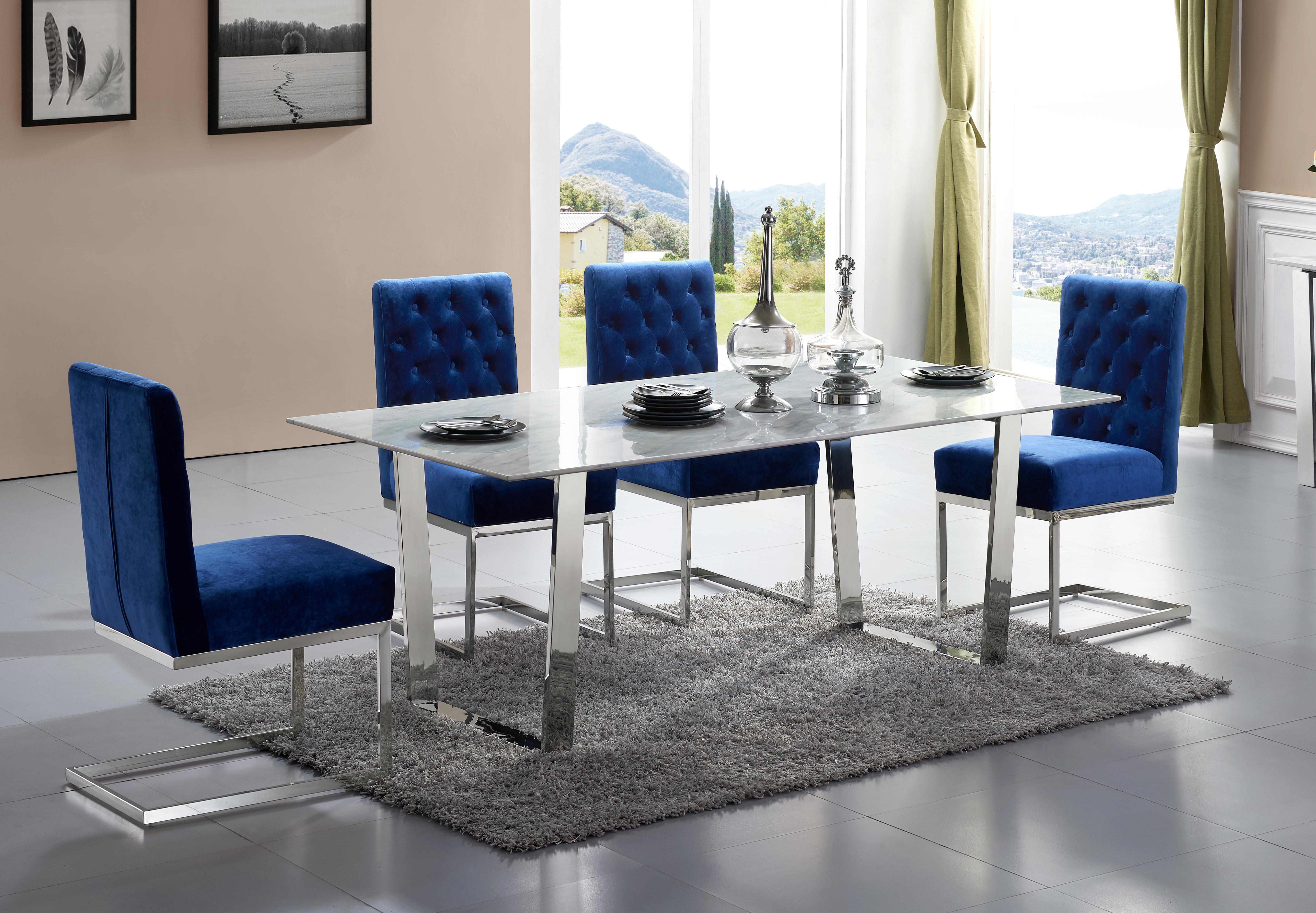 Carlton Chrome Dining Table - Luxury Home Furniture (MI)