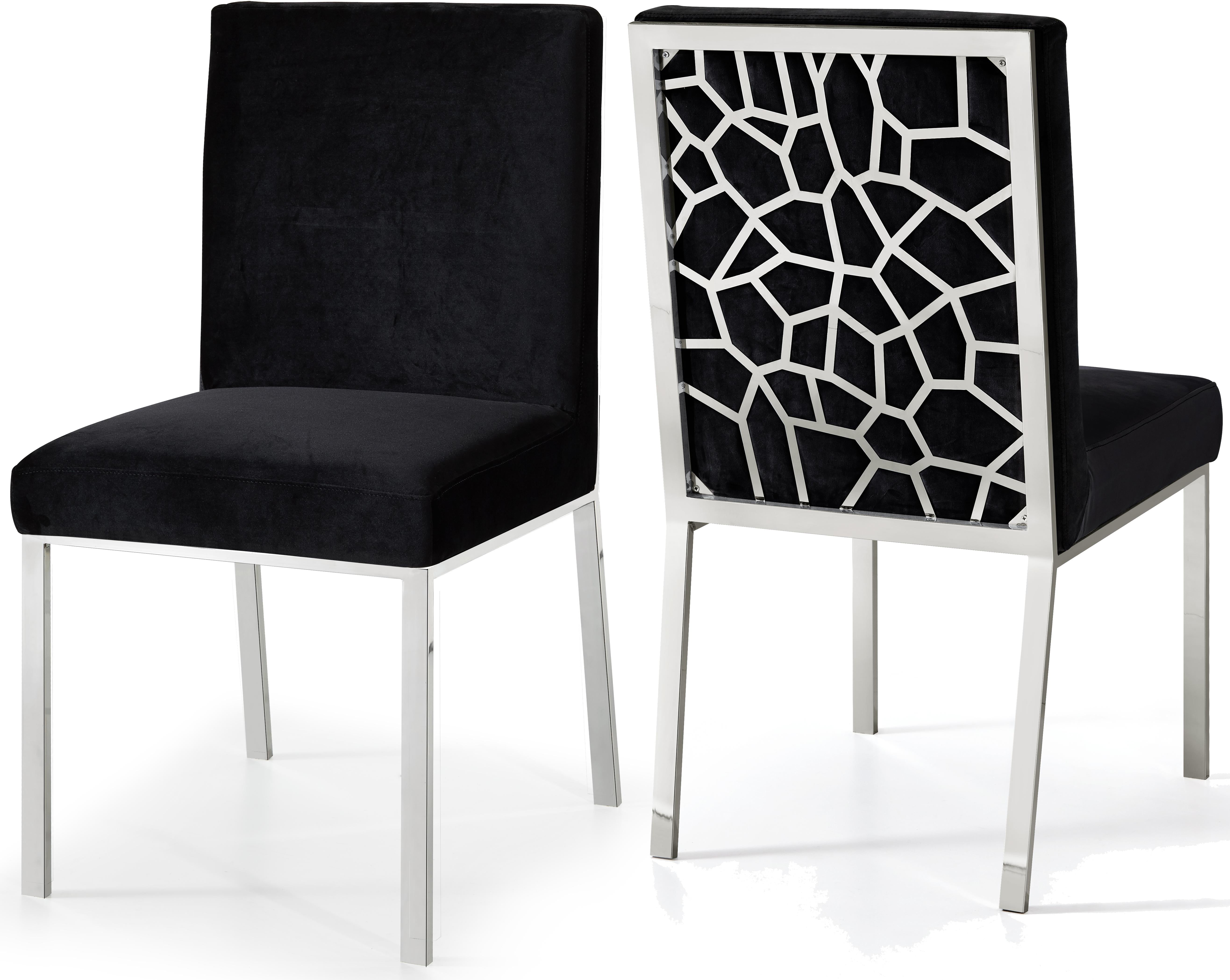 Opal Black Velvet Dining Chair - Luxury Home Furniture (MI)