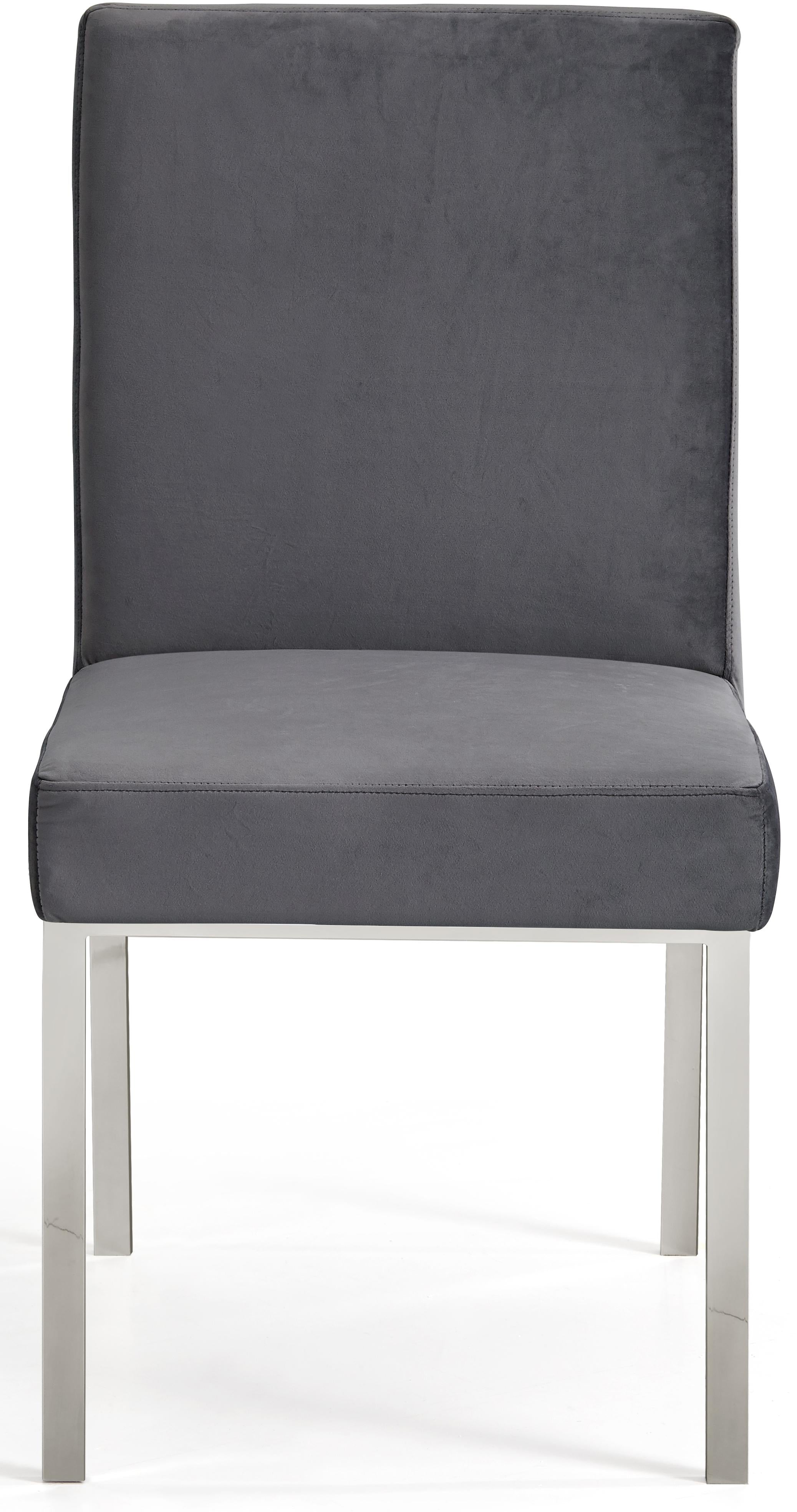 Opal Grey Velvet Dining Chair