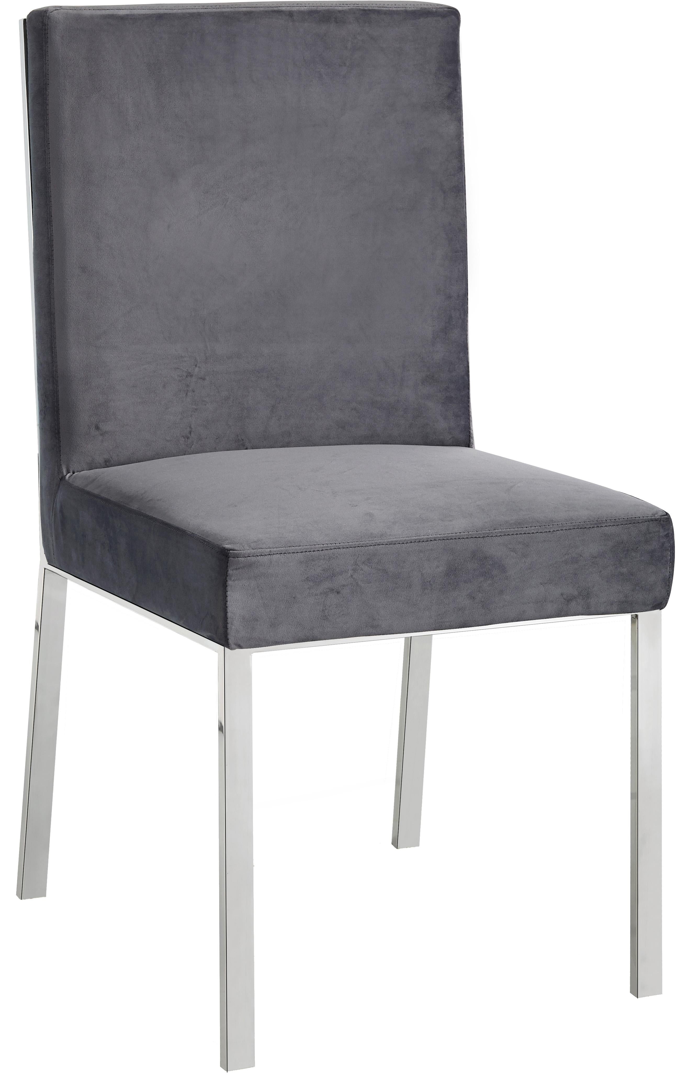 Opal Grey Velvet Dining Chair - Luxury Home Furniture (MI)