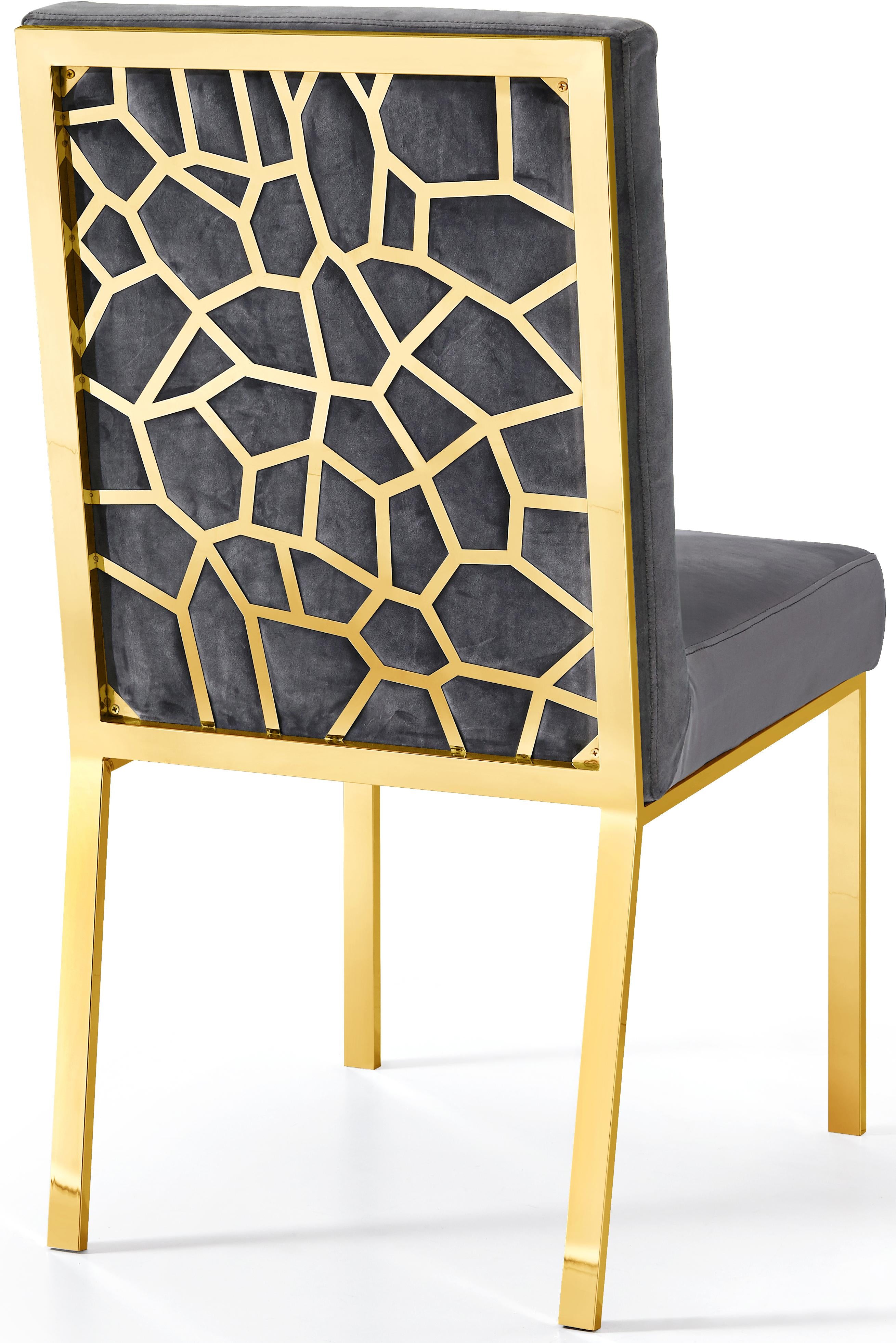 Opal Grey Velvet Dining Chair - Luxury Home Furniture (MI)