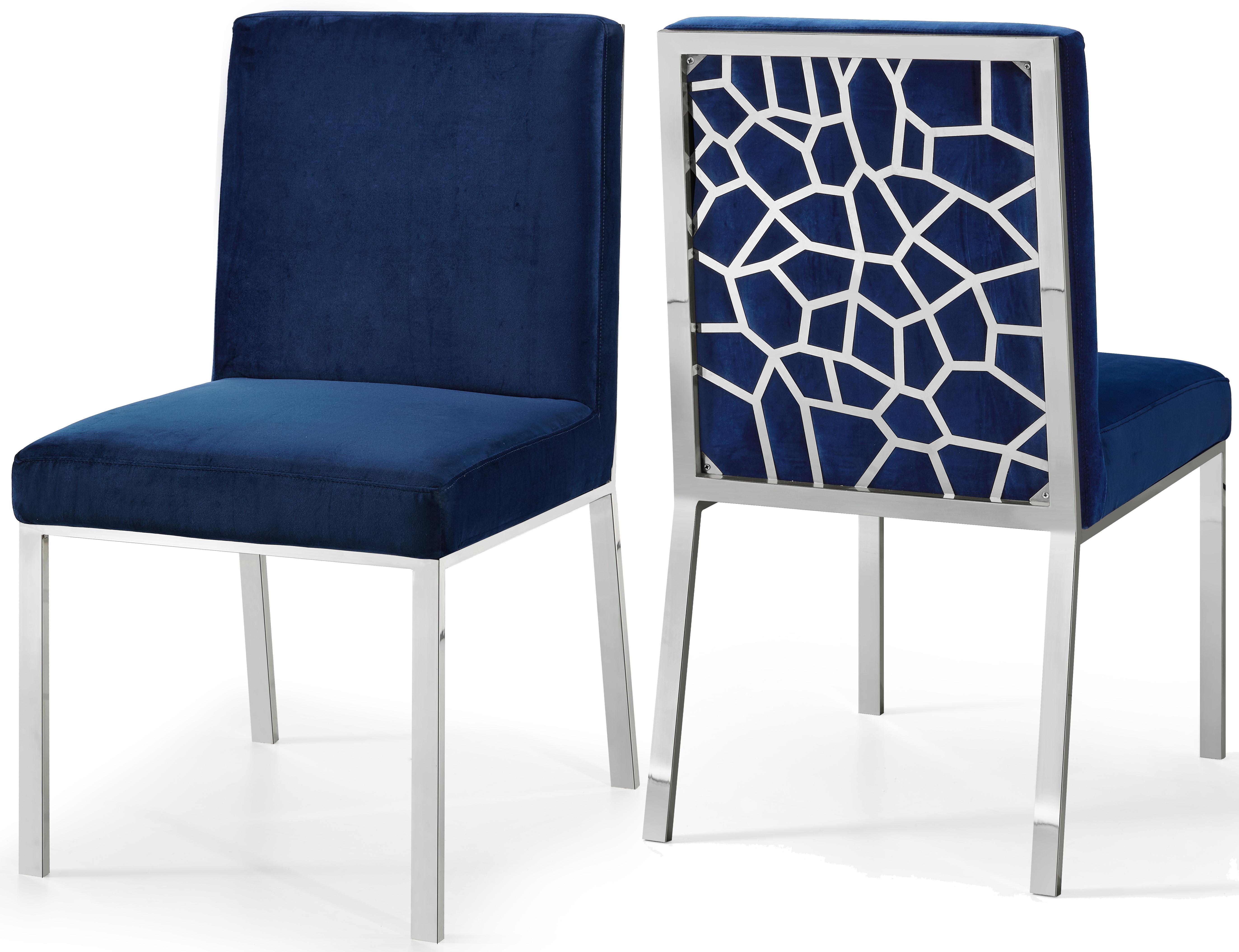 Opal Navy Velvet Dining Chair - Luxury Home Furniture (MI)