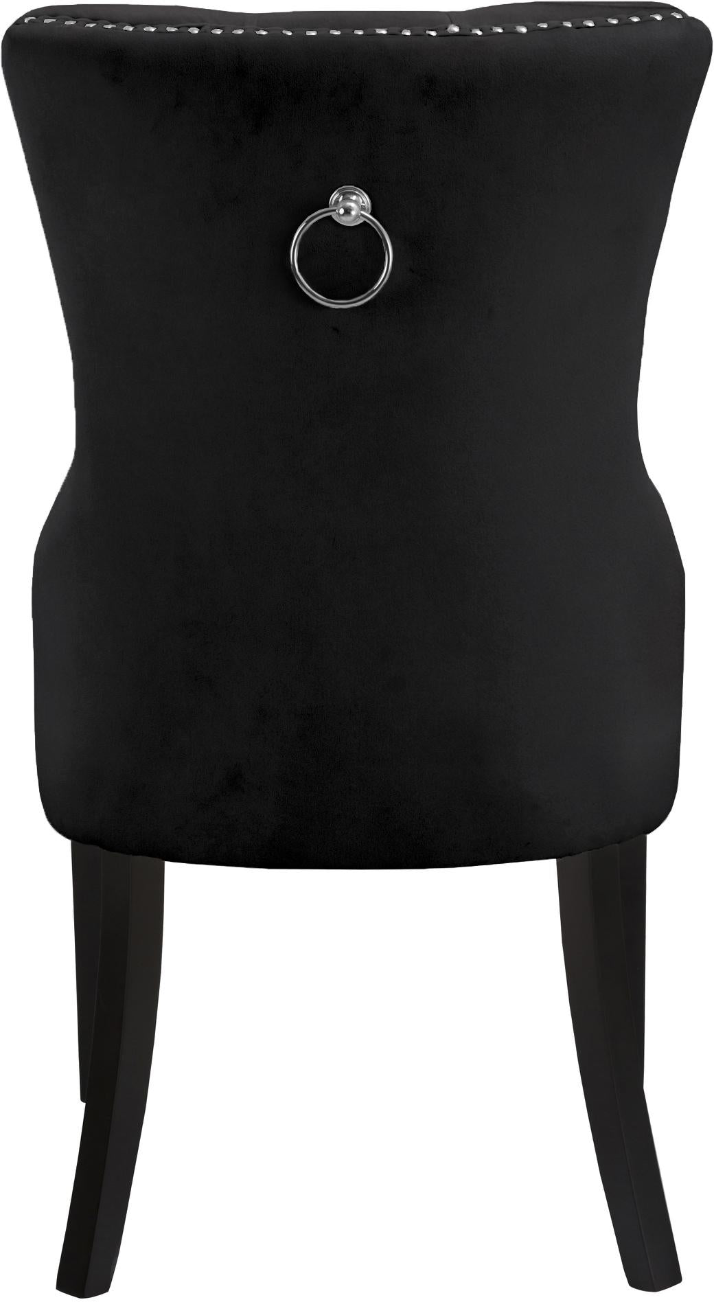 Nikki Black Velvet Dining Chair - Luxury Home Furniture (MI)