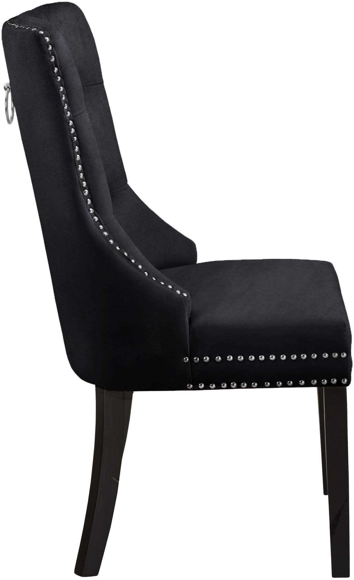 Nikki Black Velvet Dining Chair - Luxury Home Furniture (MI)