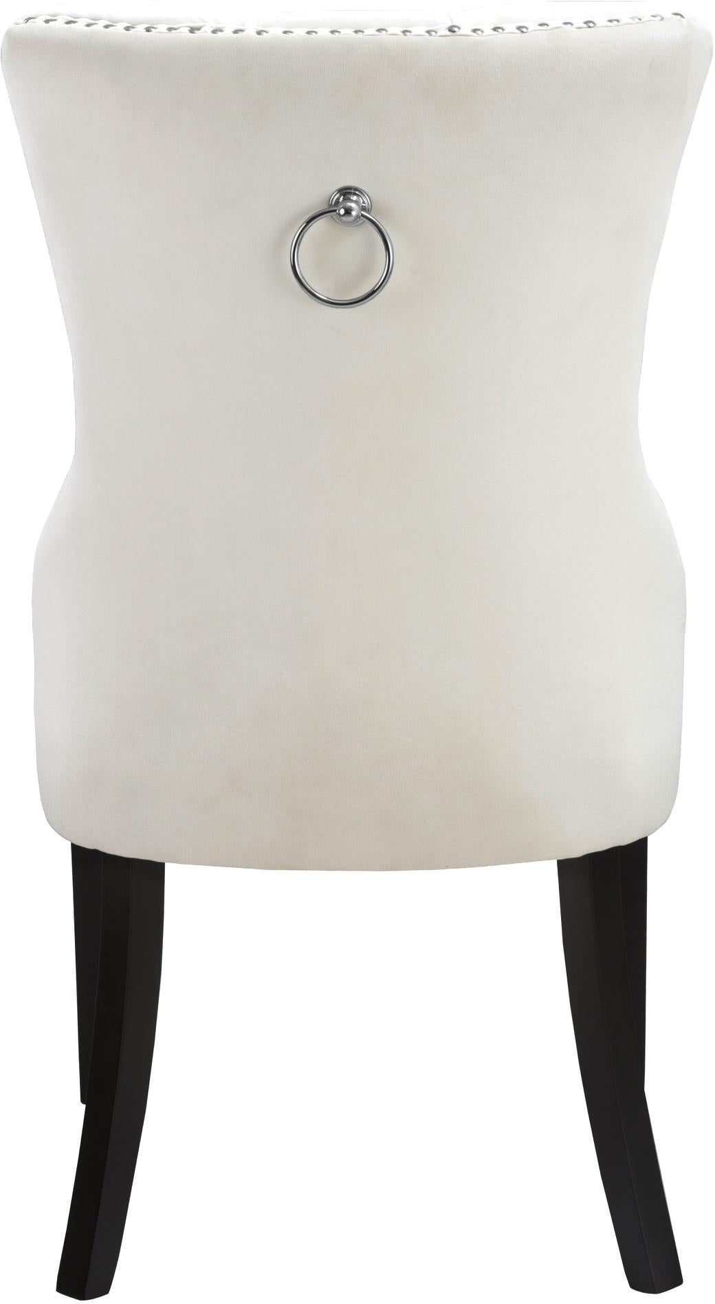 Nikki Cream Velvet Dining Chair - Luxury Home Furniture (MI)