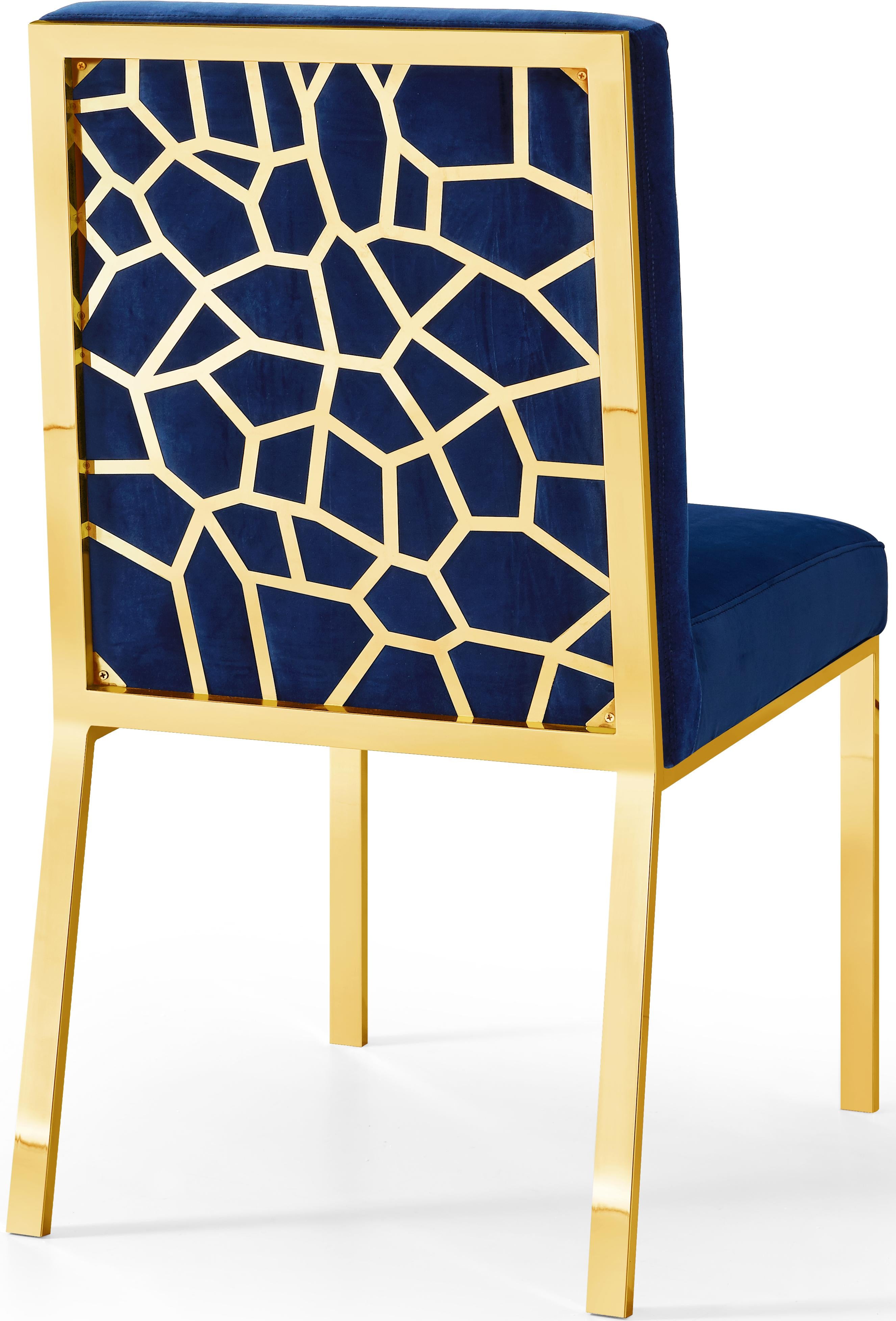 Opal Navy Velvet Dining Chair - Luxury Home Furniture (MI)