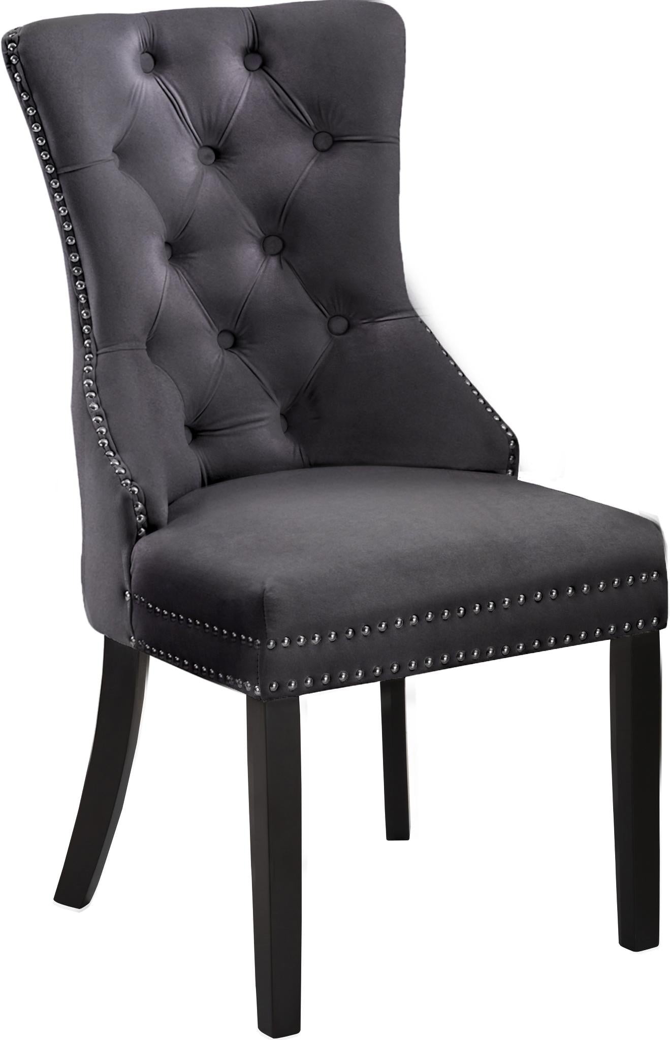 Nikki Grey Velvet Dining Chair - Luxury Home Furniture (MI)