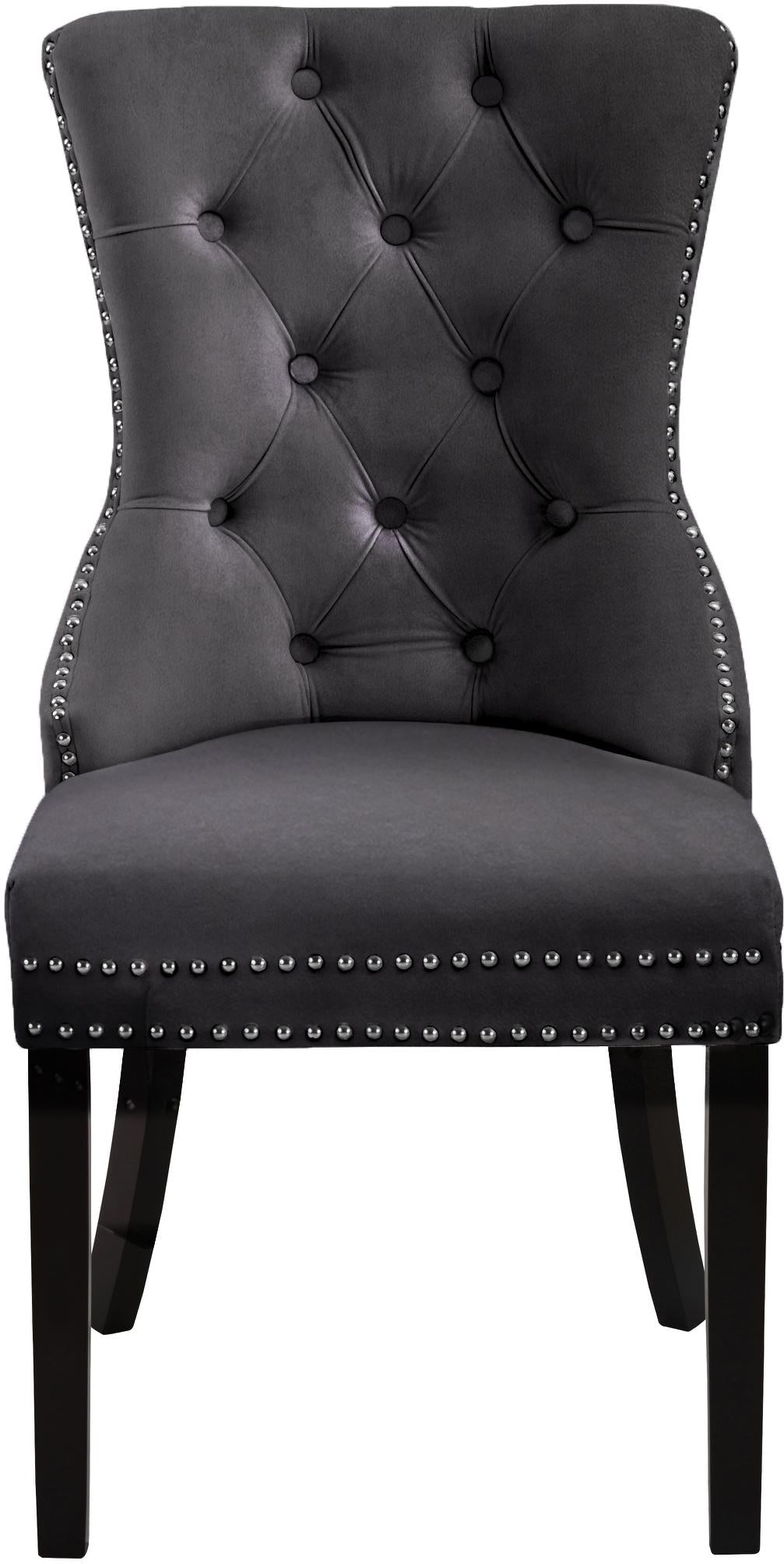 Nikki Grey Velvet Dining Chair - Luxury Home Furniture (MI)