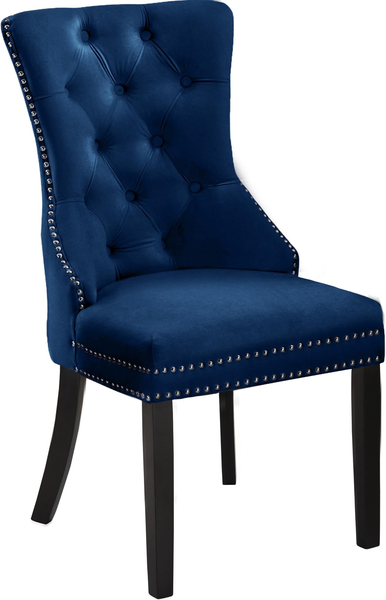 Nikki Navy Velvet Dining Chair - Luxury Home Furniture (MI)