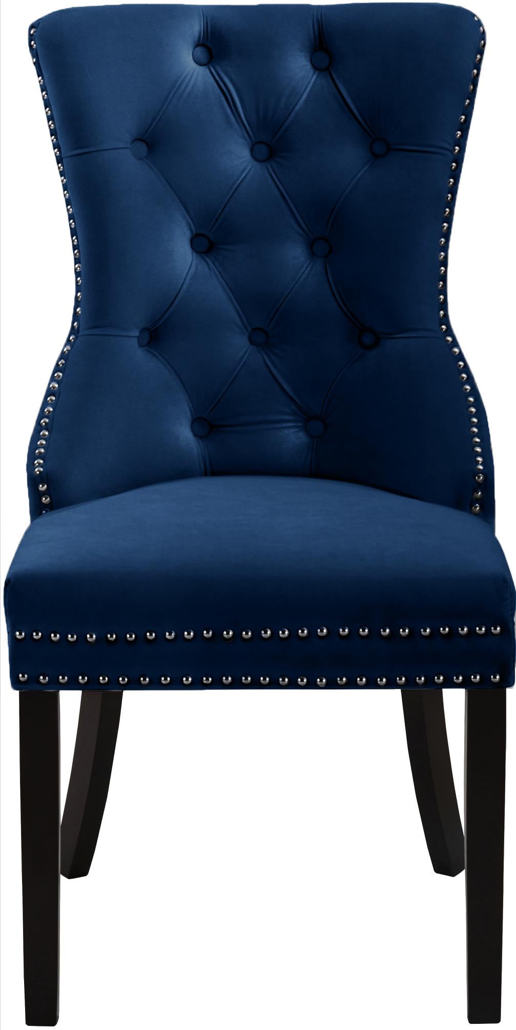 Nikki Navy Velvet Dining Chair - Luxury Home Furniture (MI)