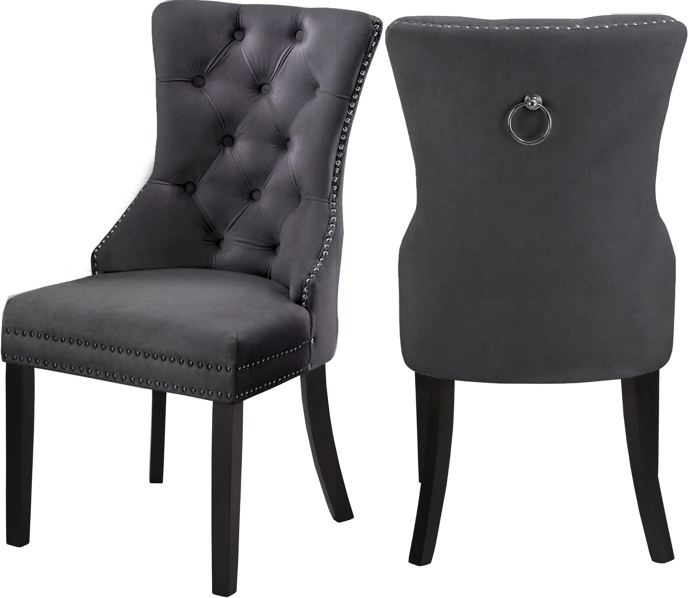 Nikki Grey Velvet Dining Chair - Luxury Home Furniture (MI)