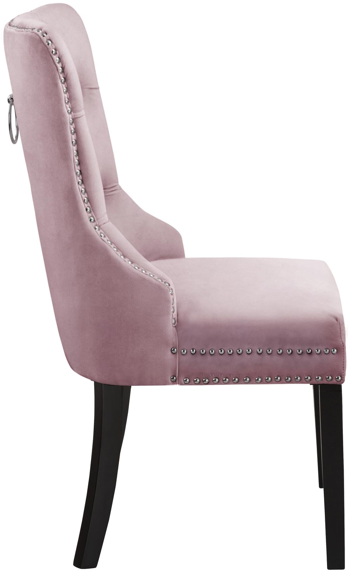 Nikki Pink Velvet Dining Chair - Luxury Home Furniture (MI)