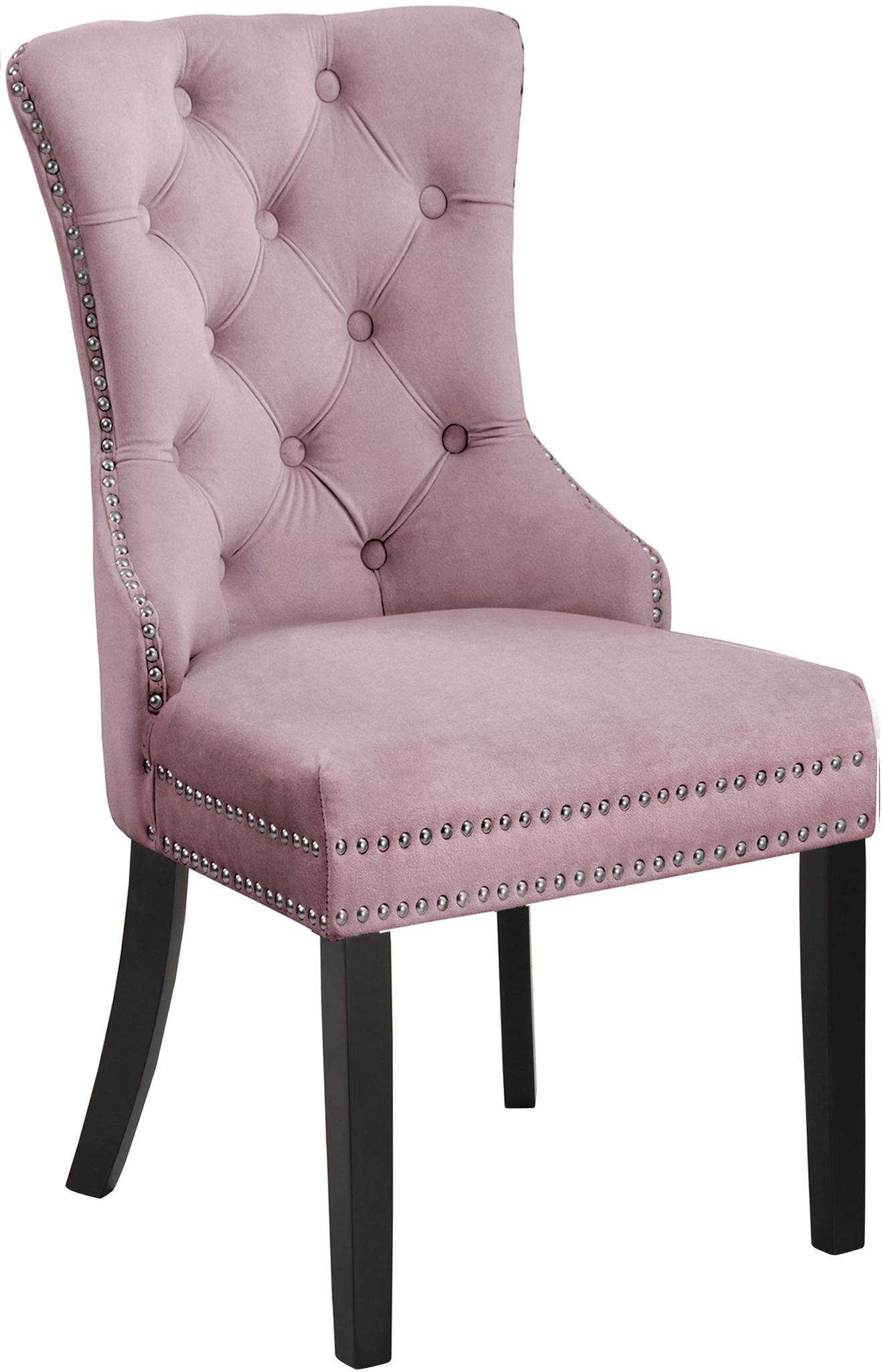 Nikki Pink Velvet Dining Chair - Luxury Home Furniture (MI)