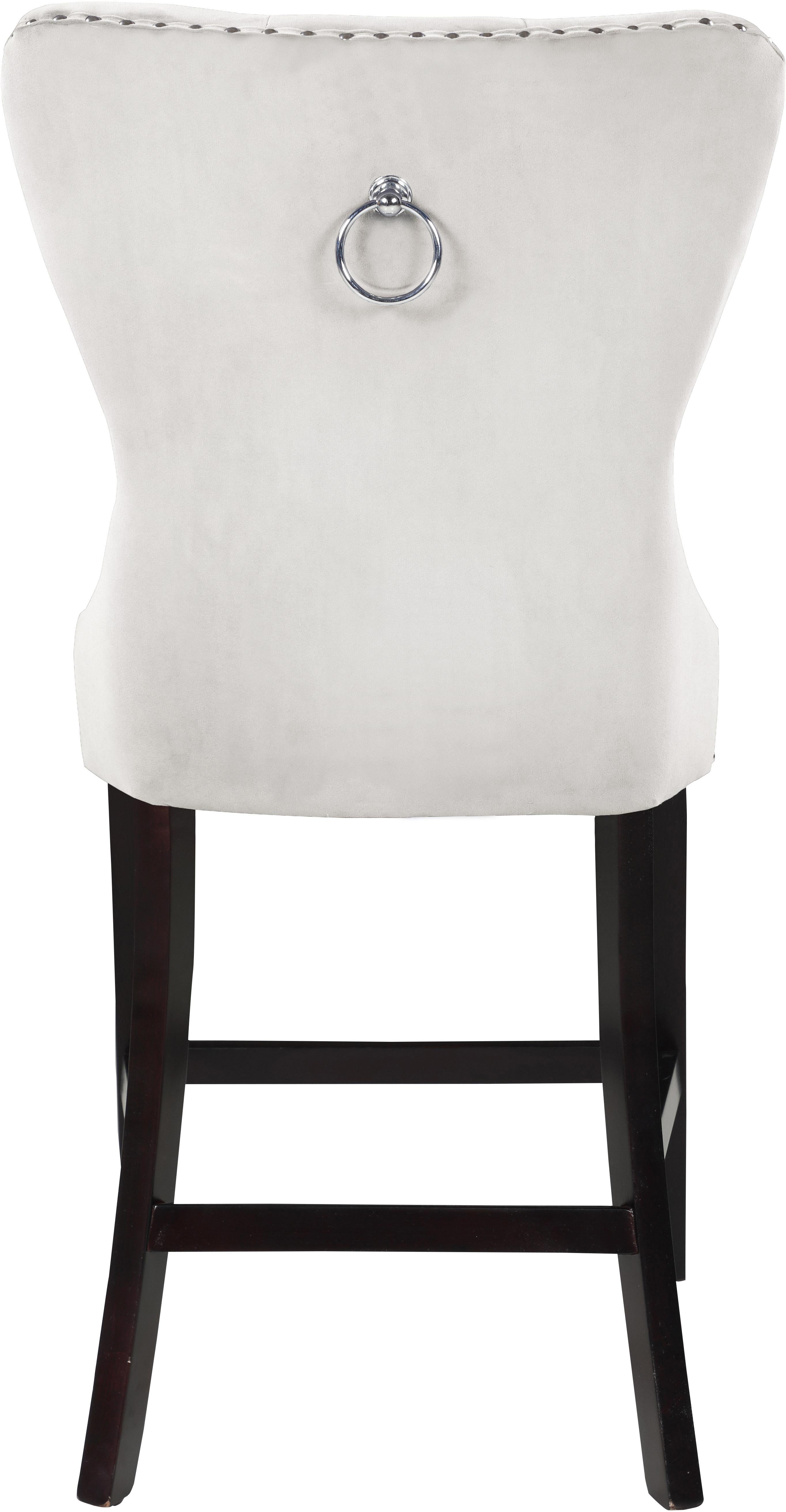 Nikki Cream Velvet Stool - Luxury Home Furniture (MI)