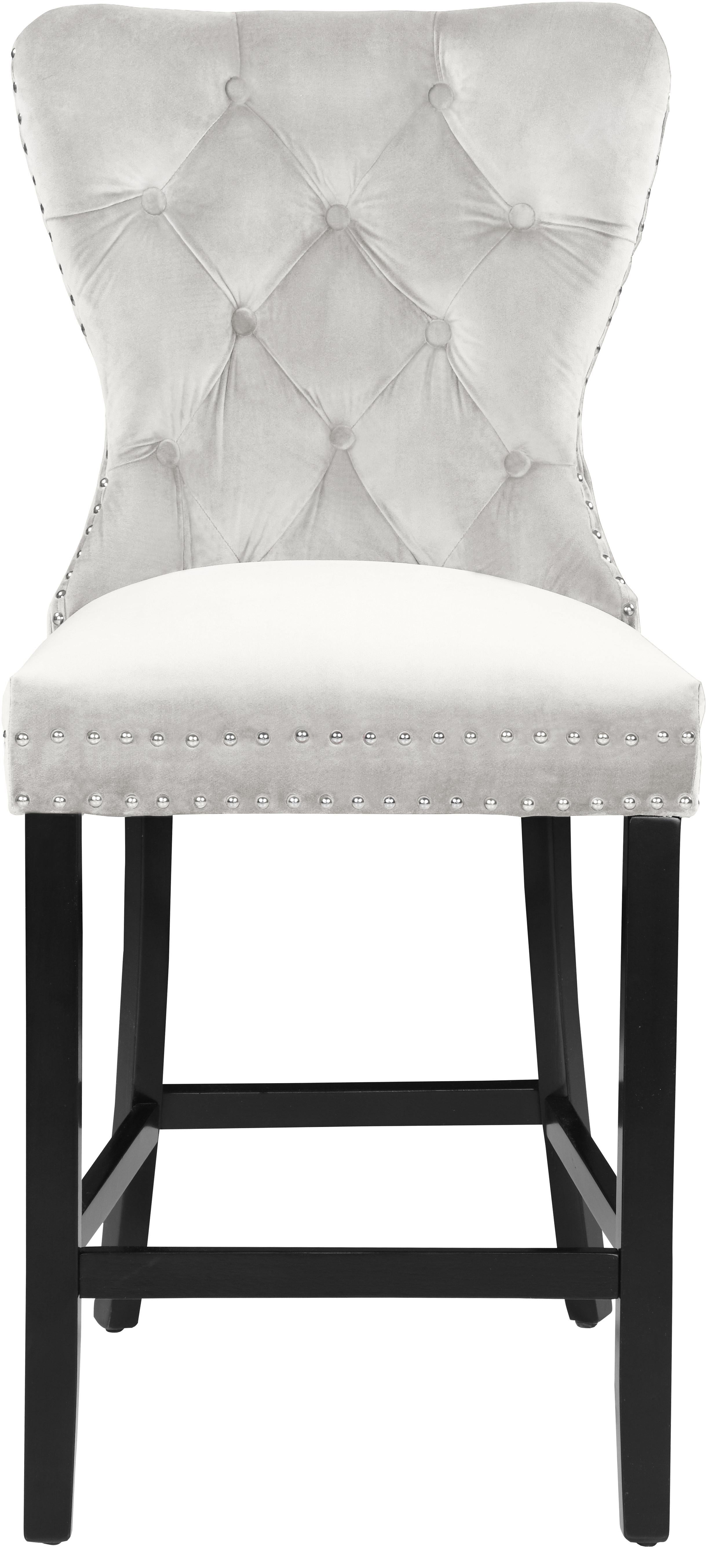 Nikki Cream Velvet Stool - Luxury Home Furniture (MI)