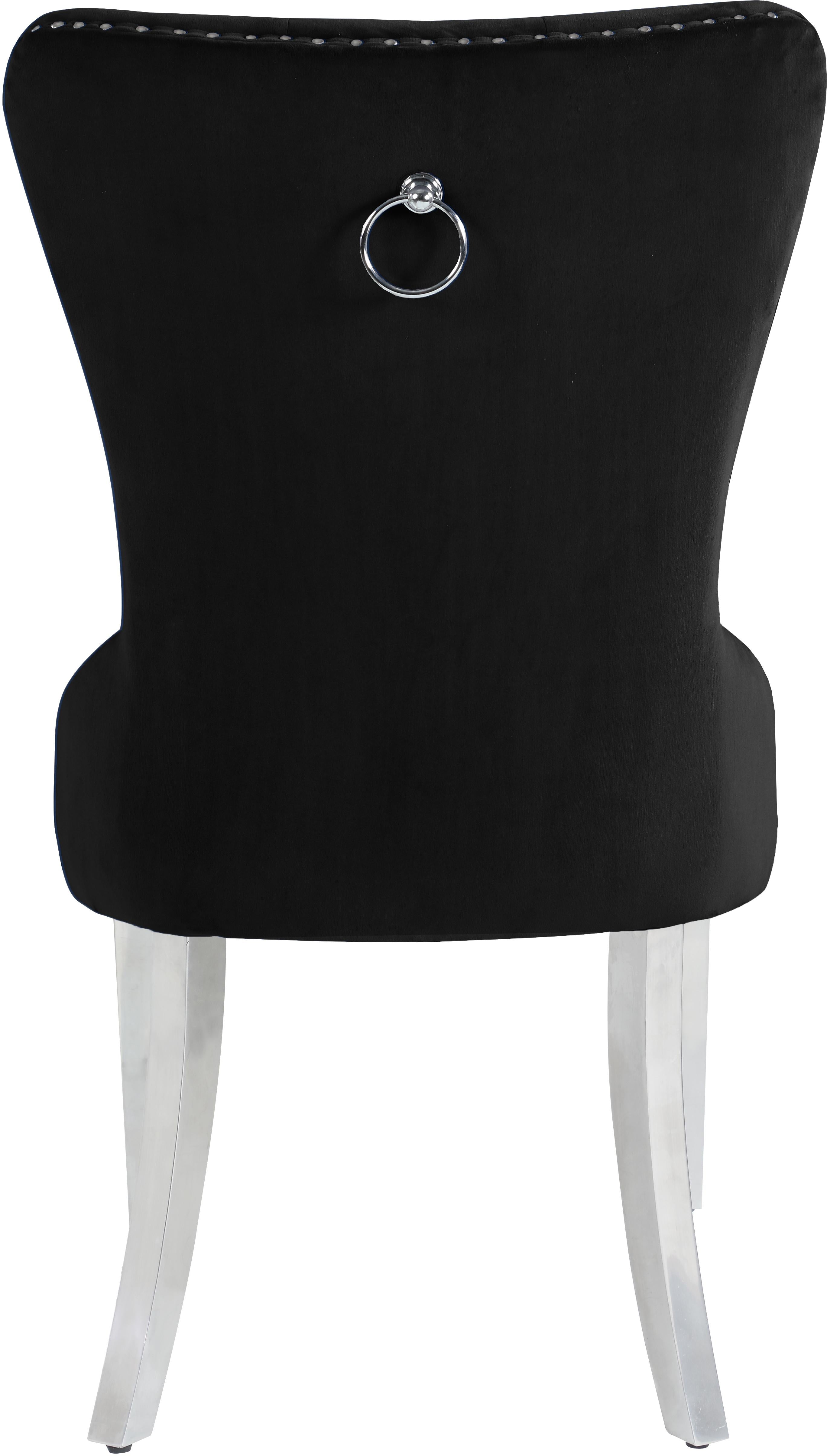 Carmen Black Velvet Dining Chair - Luxury Home Furniture (MI)