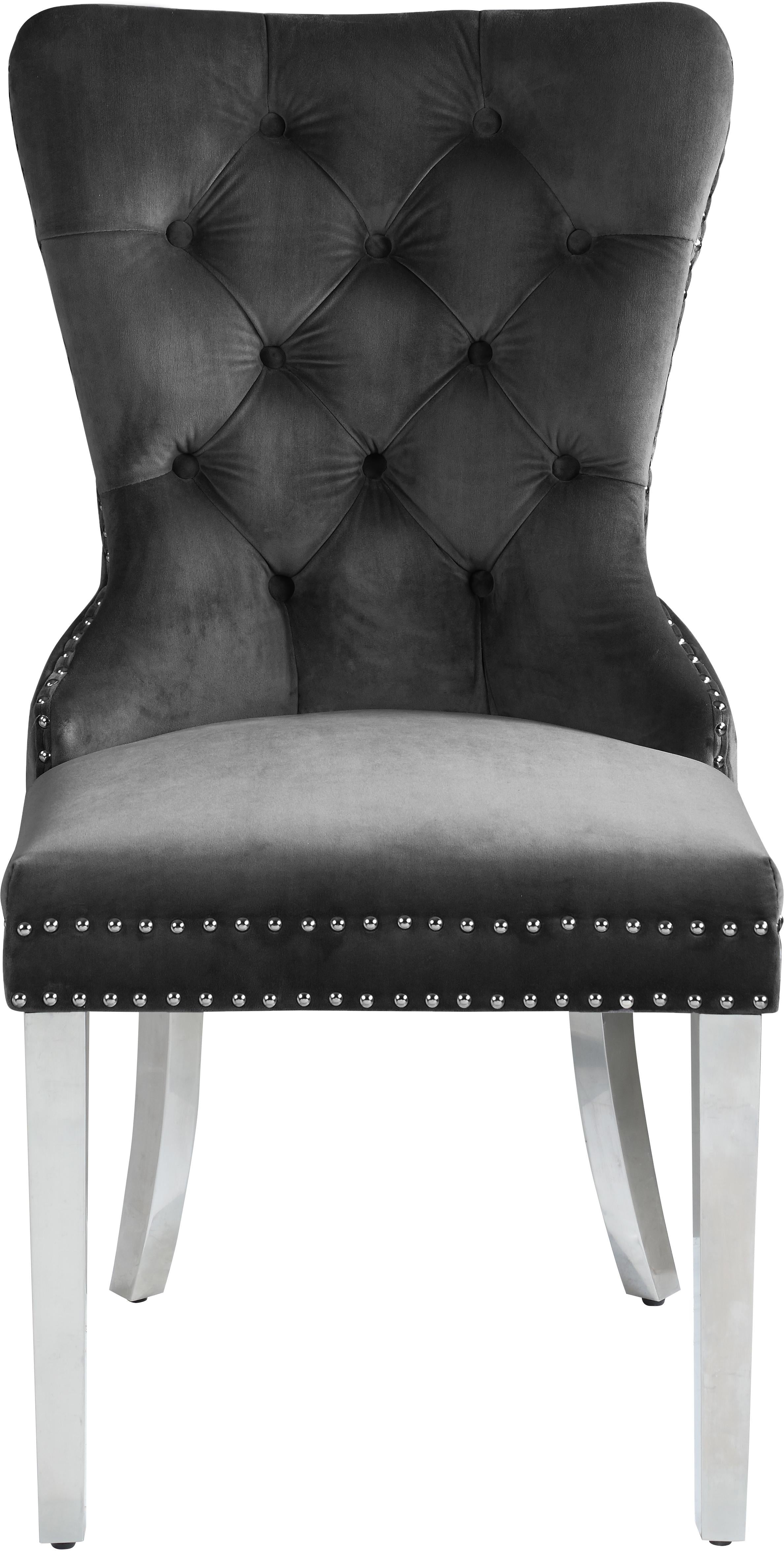 Carmen Grey Velvet Dining Chair - Luxury Home Furniture (MI)
