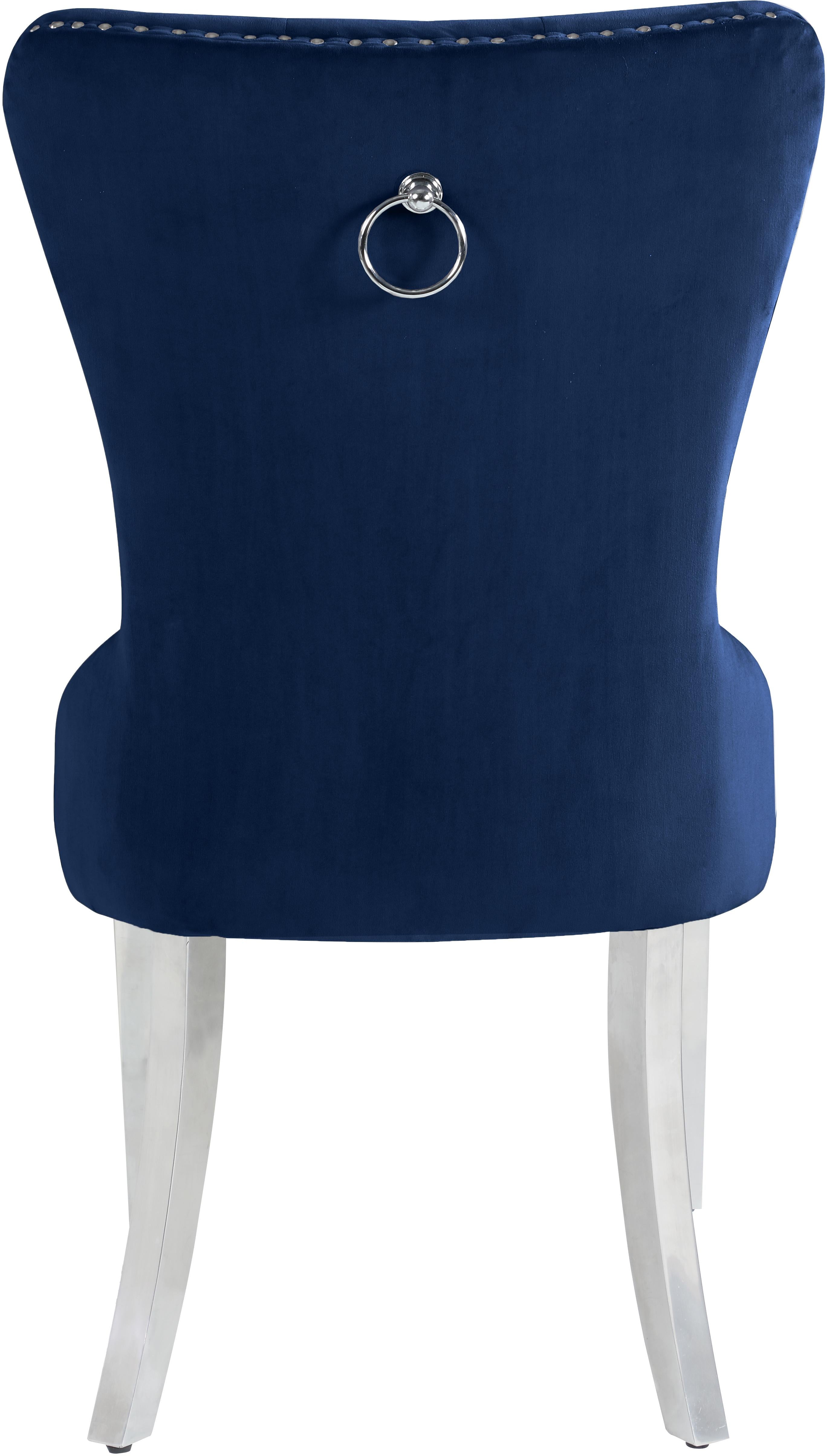 Carmen Navy Velvet Dining Chair - Luxury Home Furniture (MI)