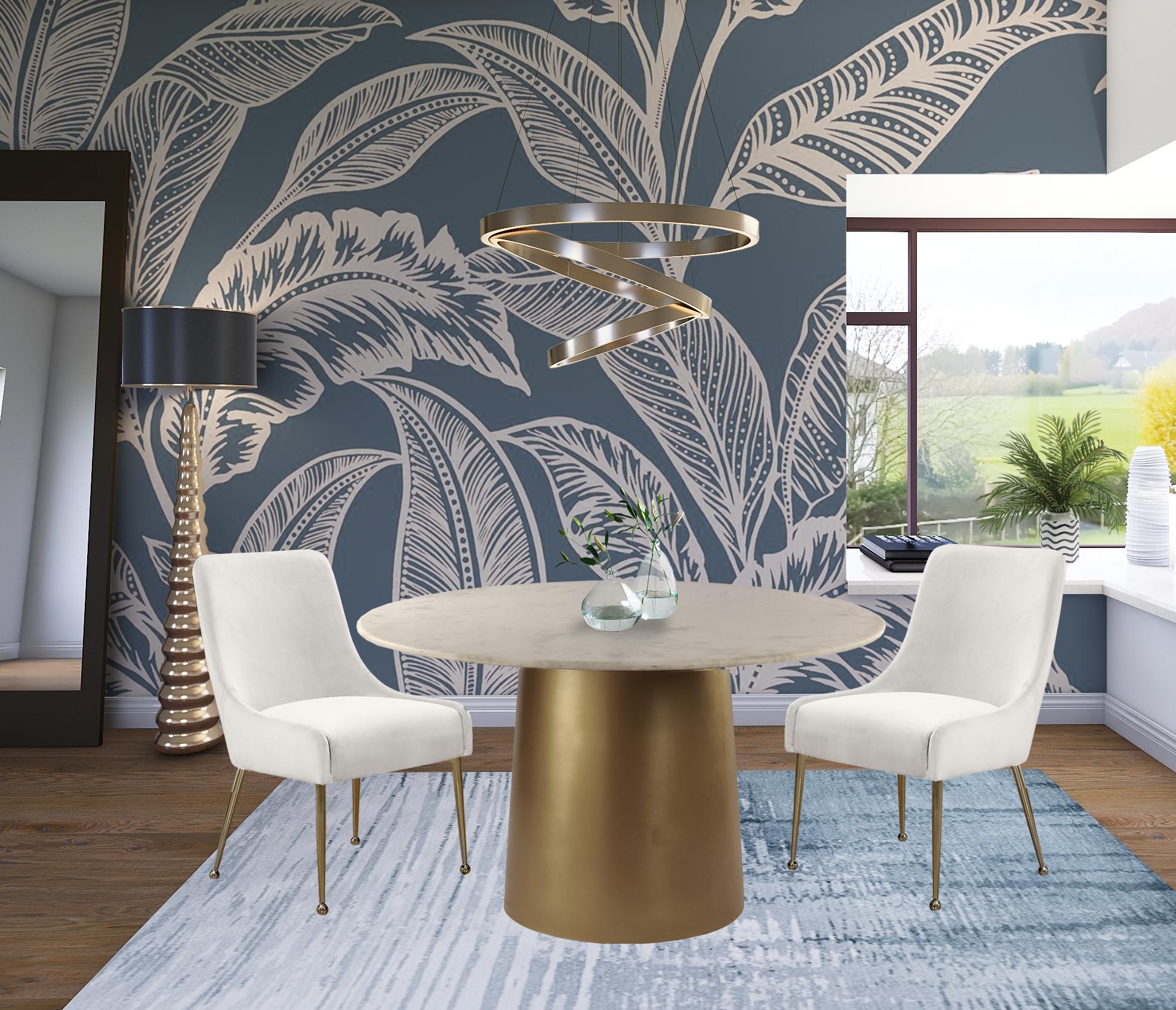 Owen Cream Velvet Dining Chair - Luxury Home Furniture (MI)