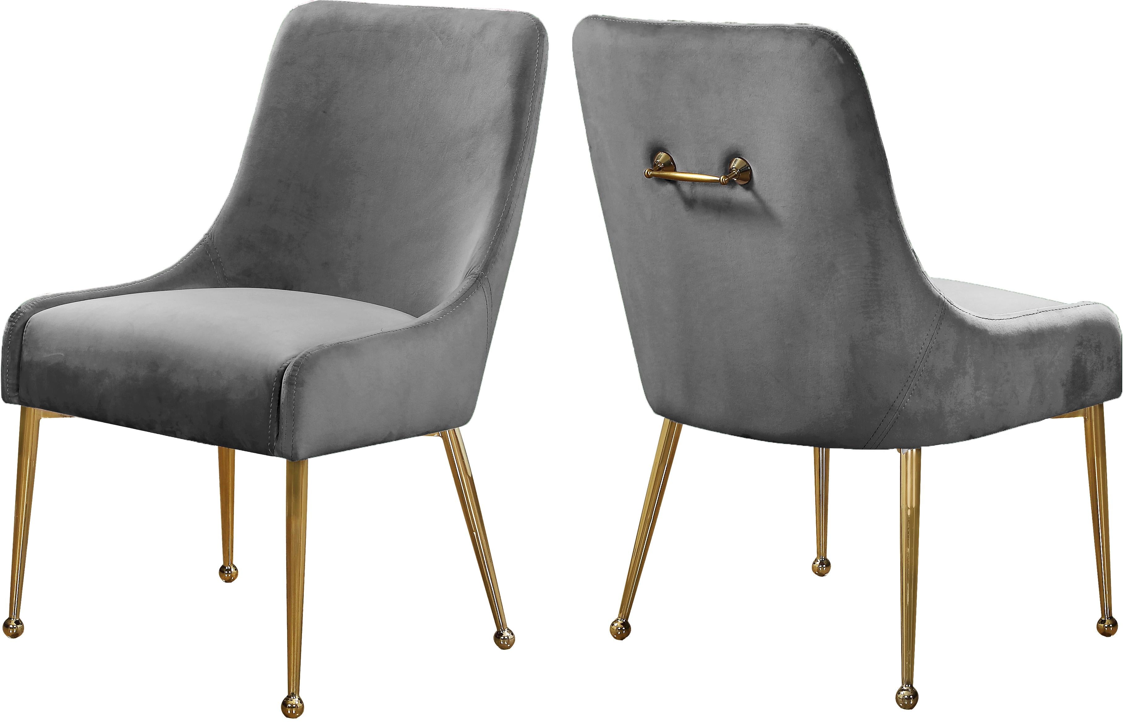 Owen Grey Velvet Dining Chair - Luxury Home Furniture (MI)
