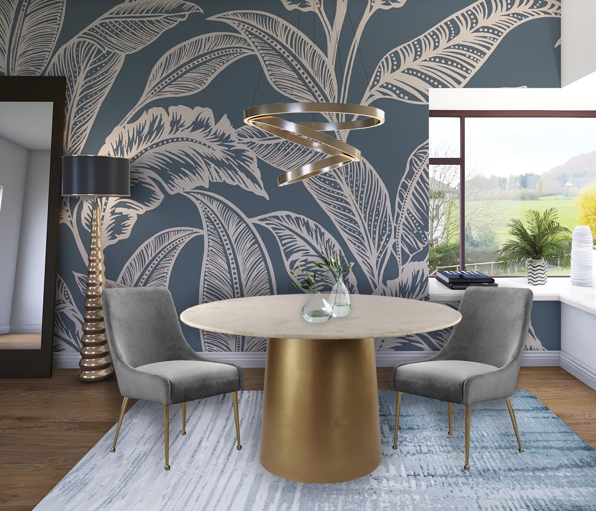 Owen Grey Velvet Dining Chair - Luxury Home Furniture (MI)