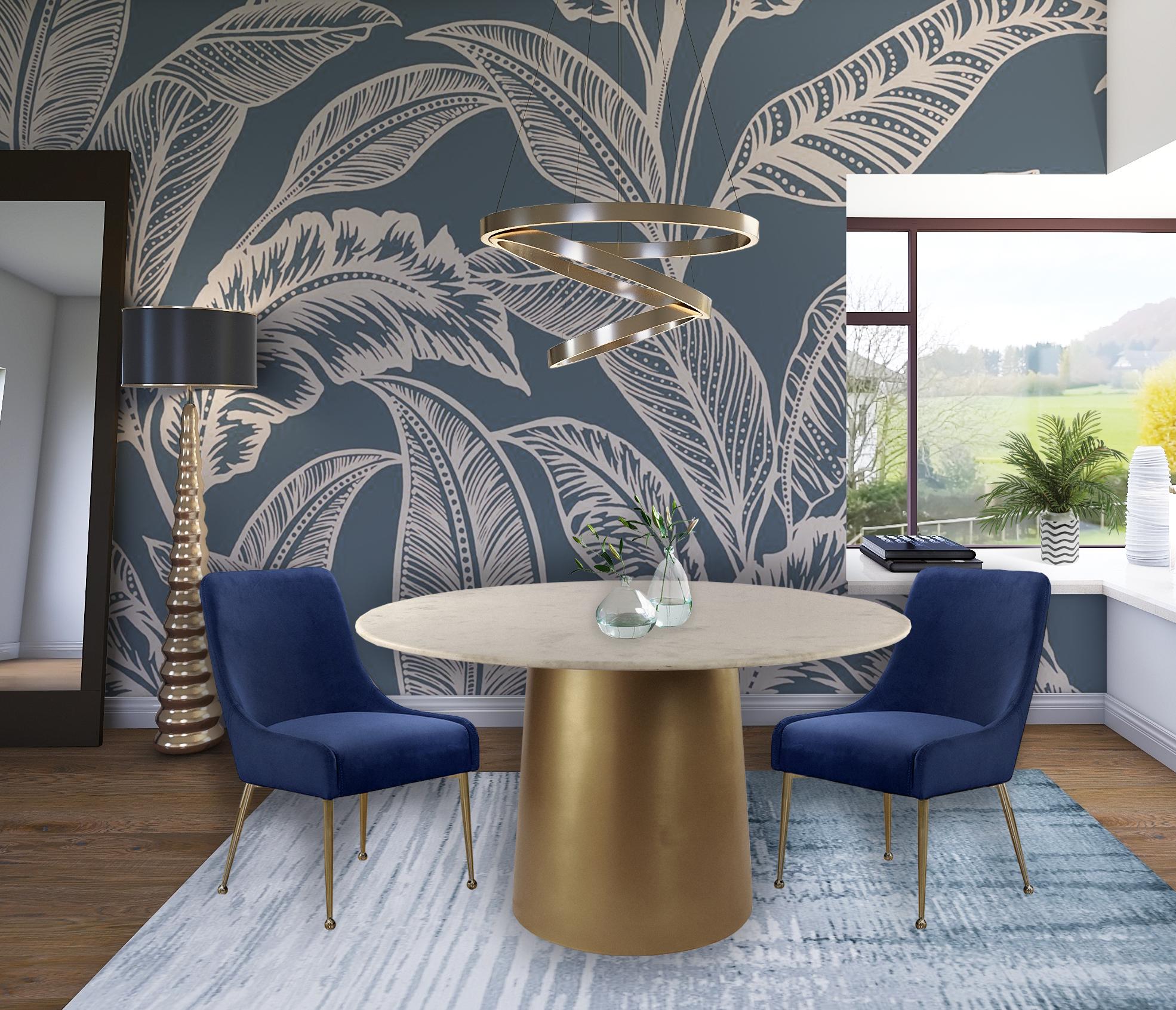 Owen Navy Velvet Dining Chair - Luxury Home Furniture (MI)