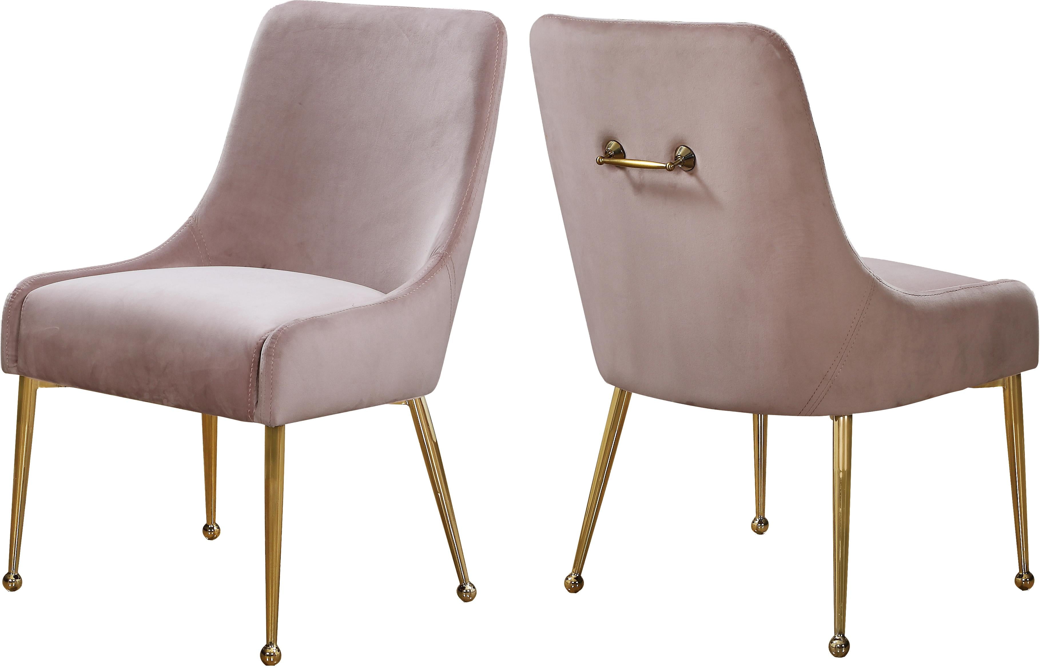 Owen Pink Velvet Dining Chair - Luxury Home Furniture (MI)