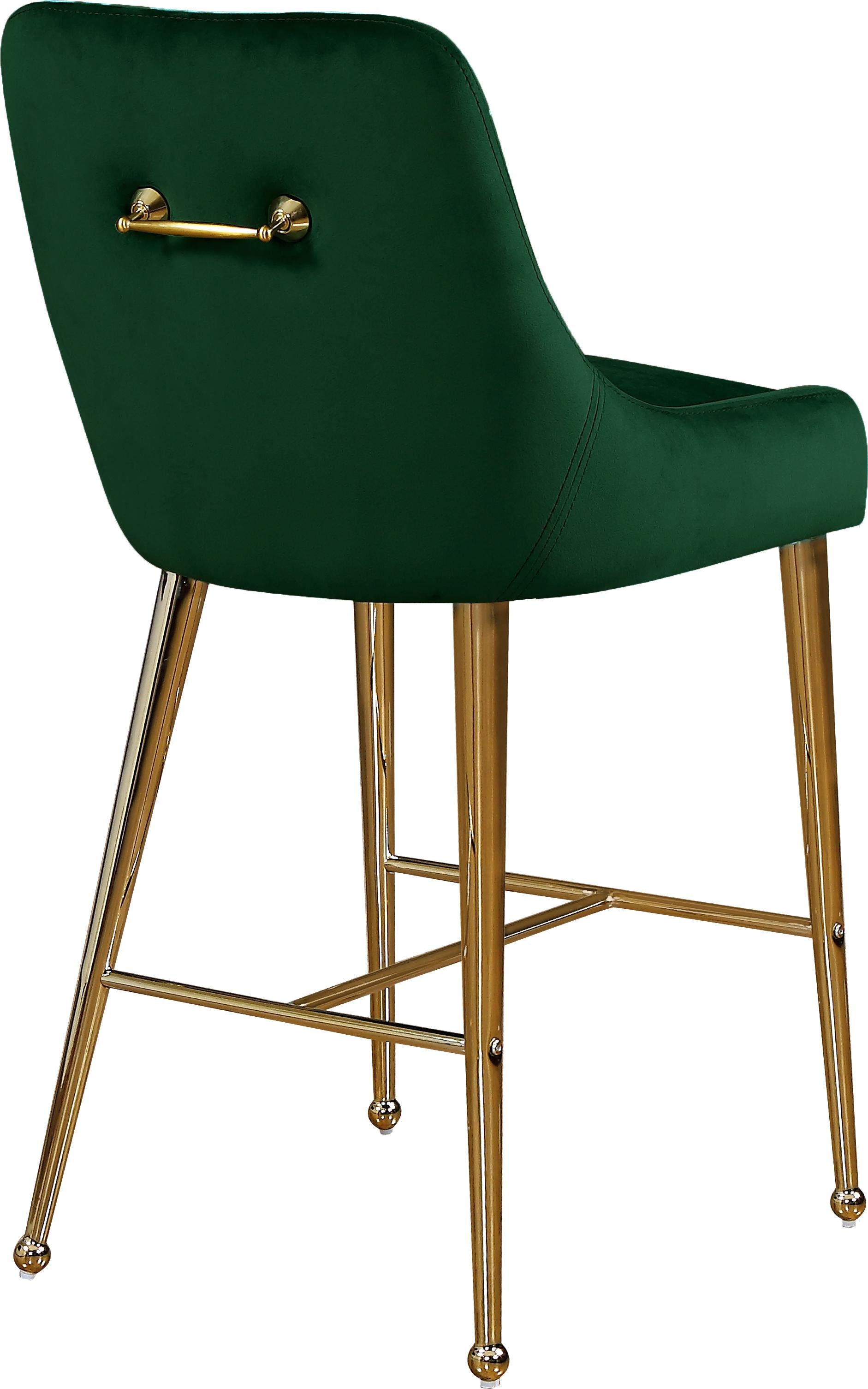 Owen Green Velvet Stool - Luxury Home Furniture (MI)
