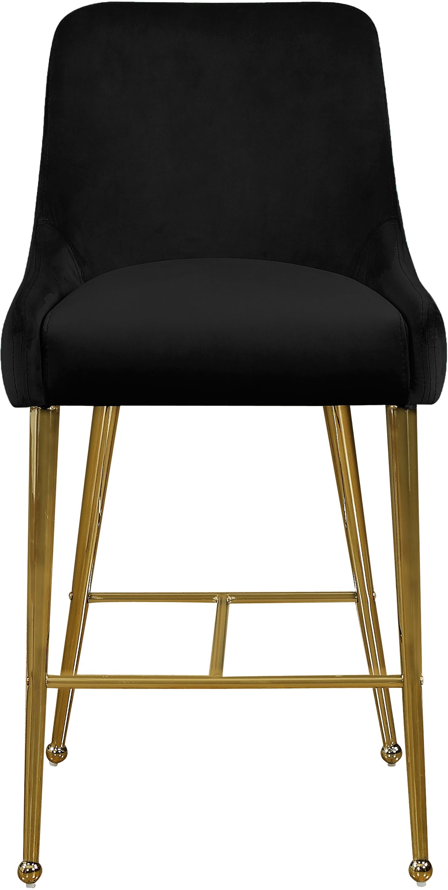 Owen Black Velvet Stool - Luxury Home Furniture (MI)