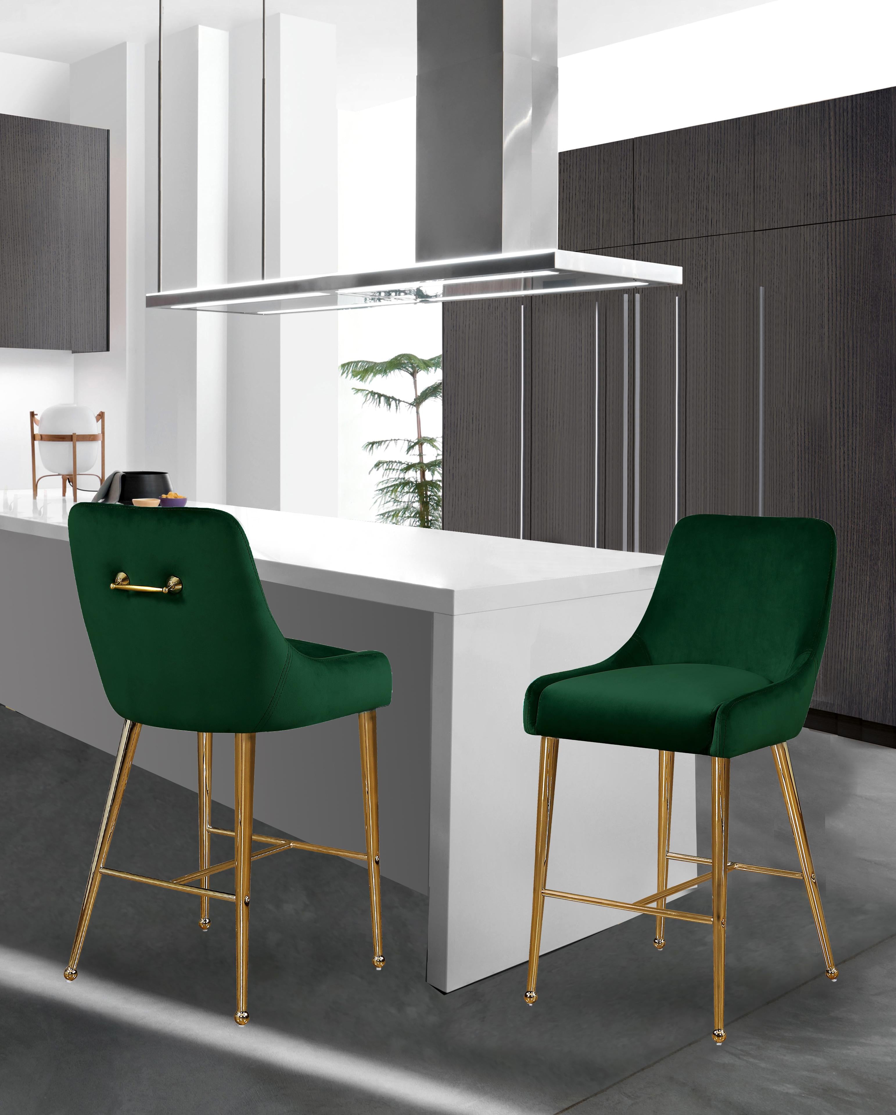 Owen Green Velvet Stool - Luxury Home Furniture (MI)