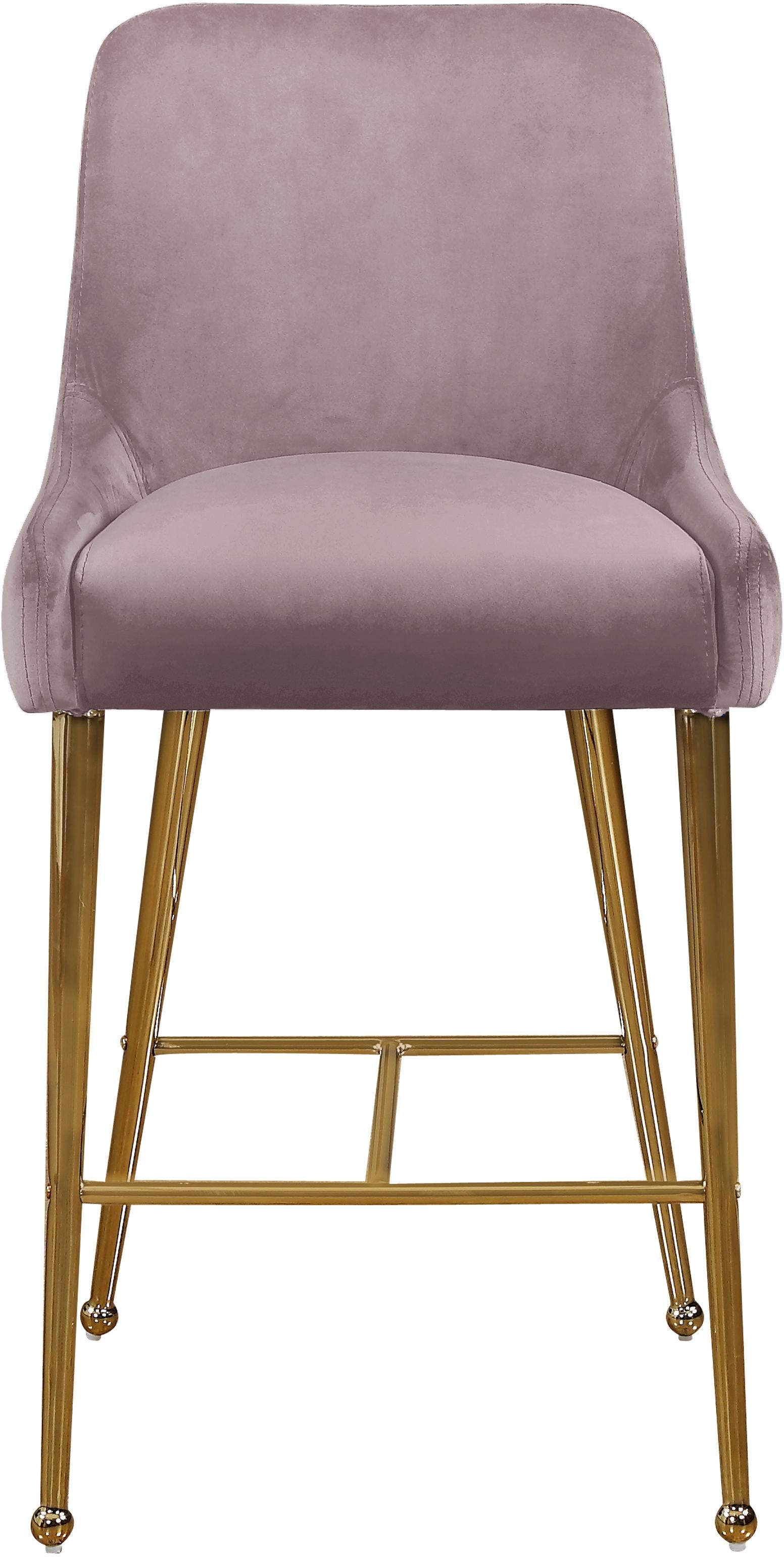 Owen Pink Velvet Stool - Luxury Home Furniture (MI)