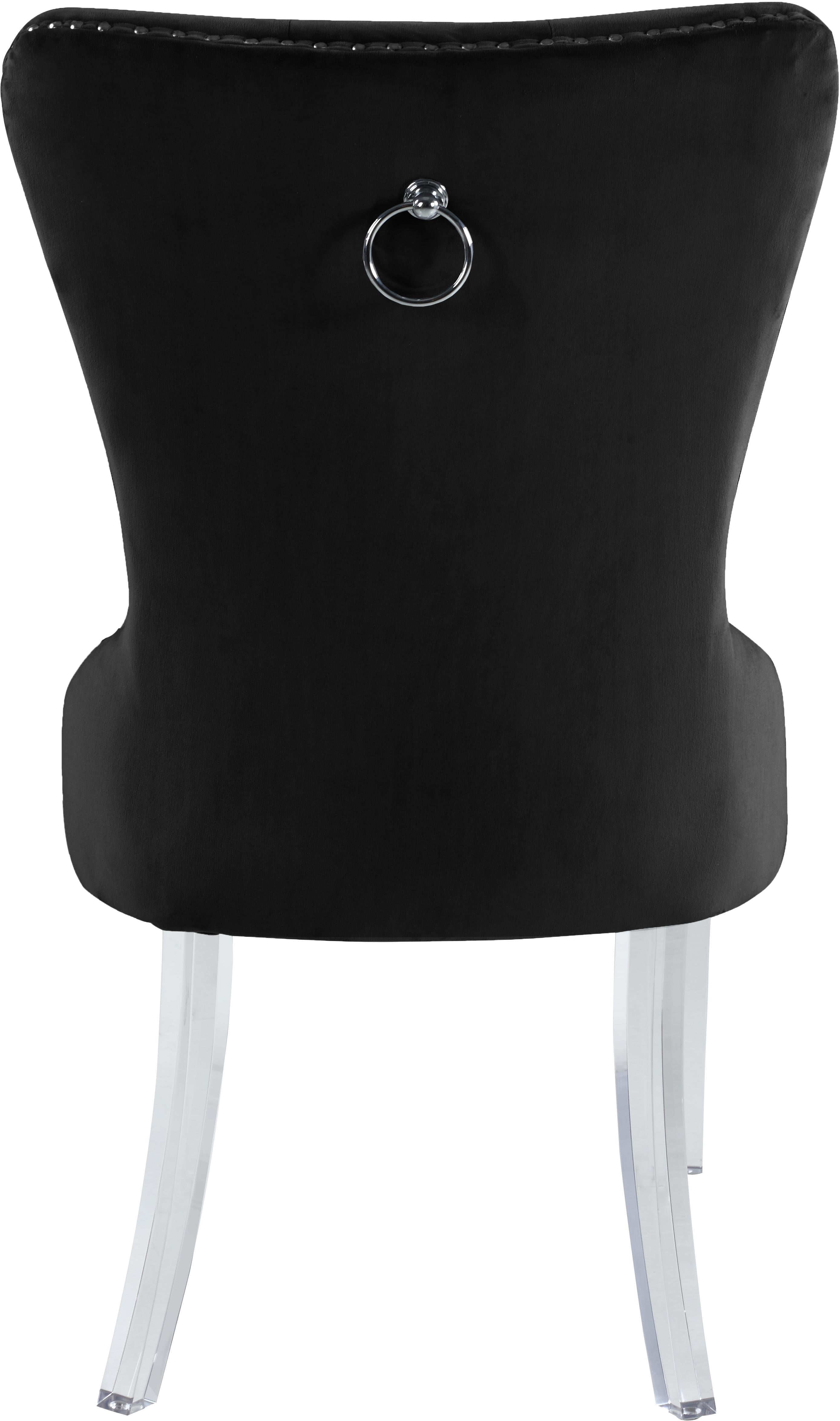 Miley Black Velvet Dining Chair - Luxury Home Furniture (MI)